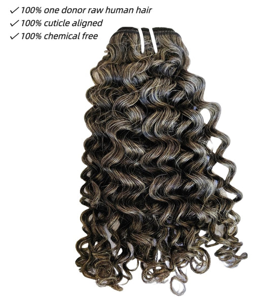 Raw Curly Salt and Pepper Gray Human Hair Bundles  tight Curly Grey Human Hair Bundles 50% Grey Mixed Black Color 1 Bundle  Virgin Hair Weave Extensions Can be Dyed and Styled by Clytie