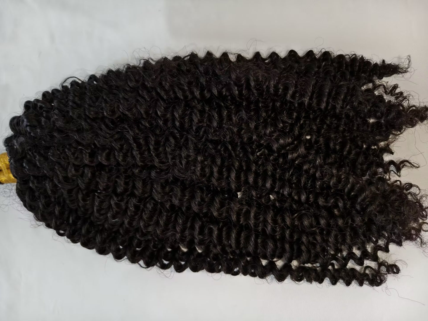 Raw hair Kinky Curly hair bulk , 100% one donor human hair luxury clytie raw bulk hair