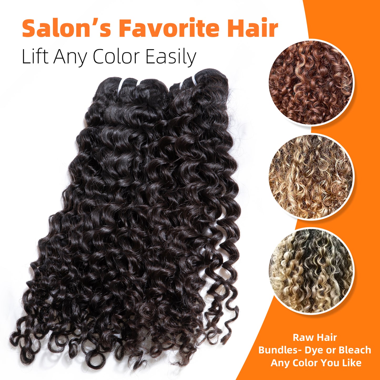 Last 5 Years Raw tight Curly Human Hair Bundles Natural Color, One Donor Deep Curly Raw Virgin Human Hair Bundle