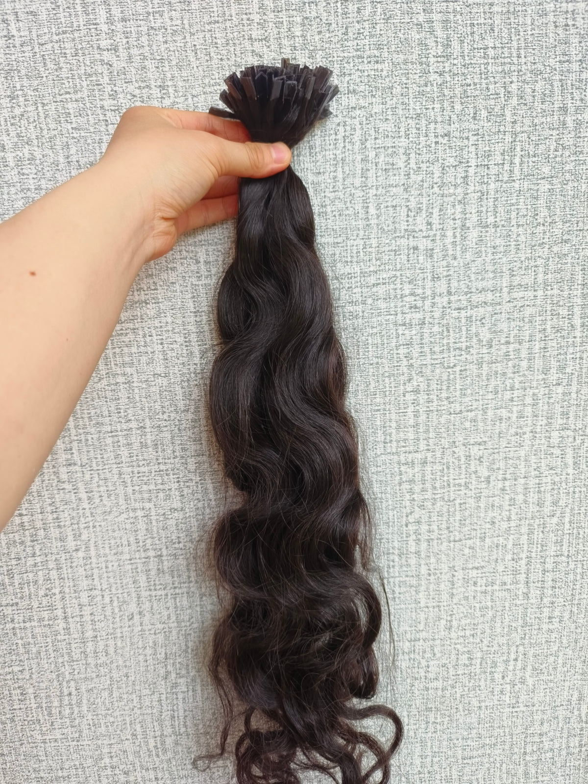 Raw Body wave v tip Keratin Tips One Donor Human Hair Extensions