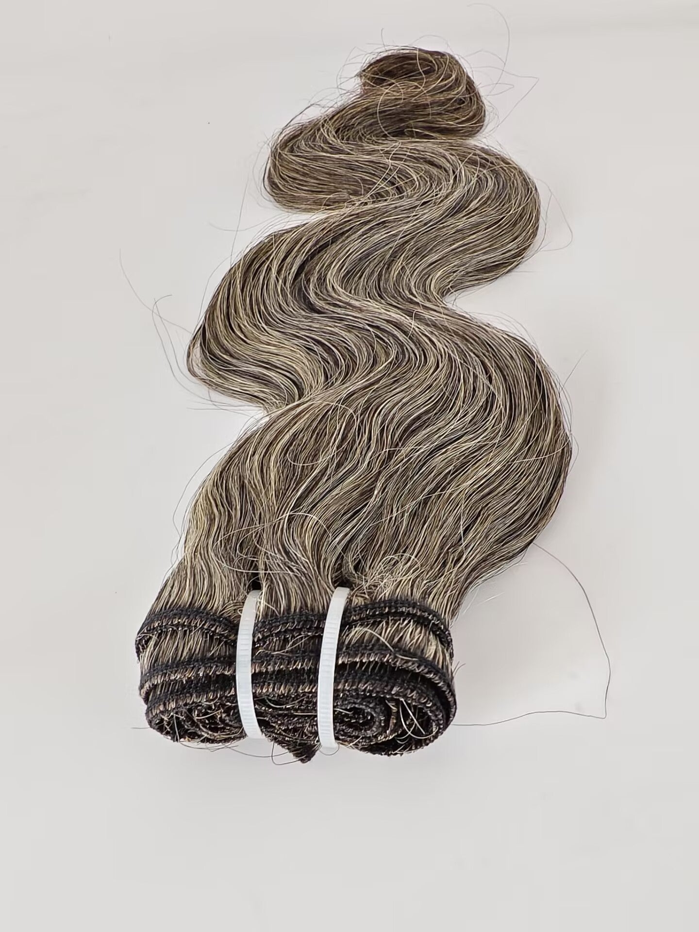 80% Grey Clytie Raw Body Wave Salt and Pepper Gray Human Hair 1 Bundle Human Hair Bundles Grey Mixed Black Color One Donor Hair Factory