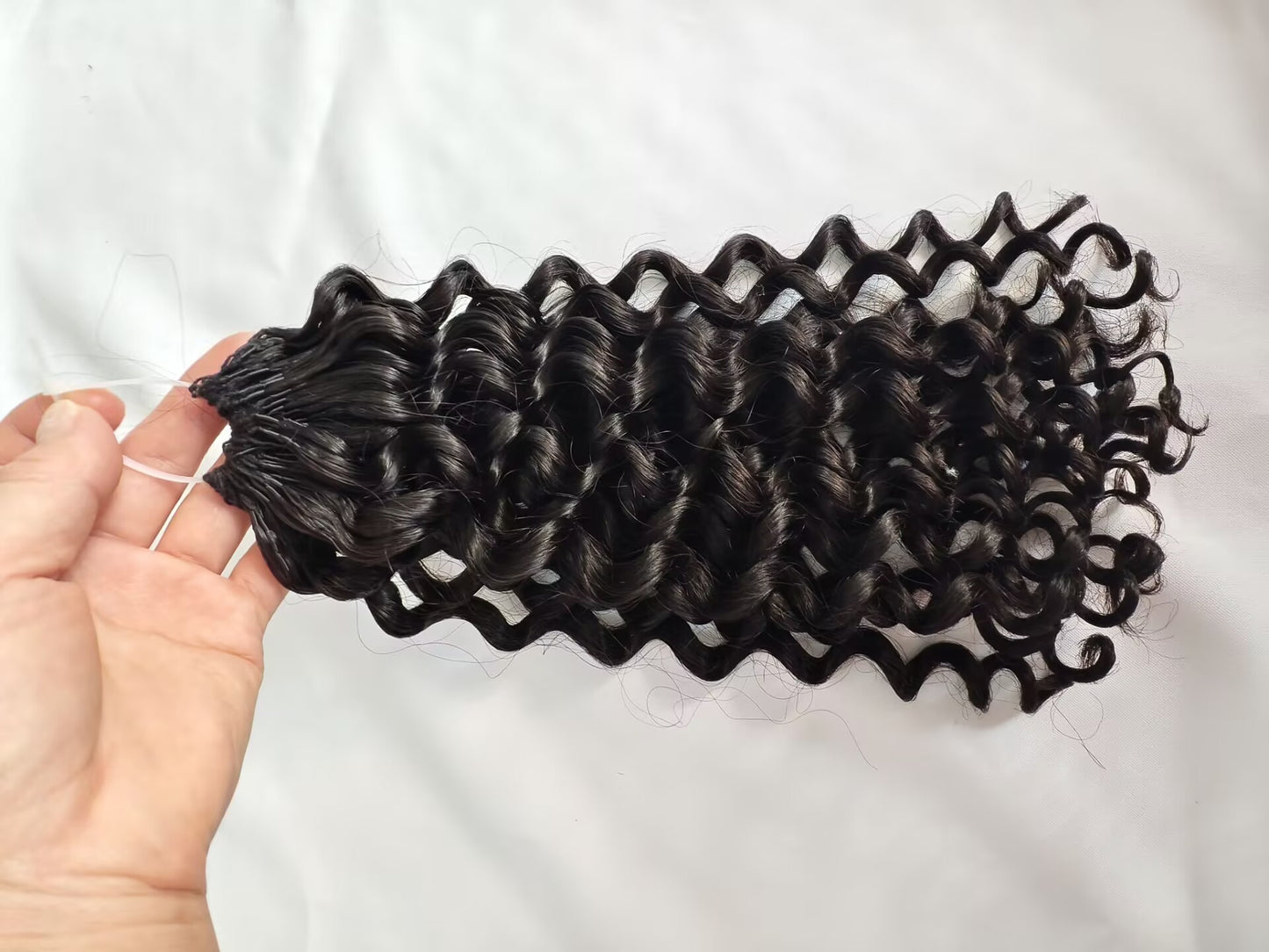 Raw The New Feather Crochet Human Hair Extensions Tight Curly -One Donor Human Hair Deep Curly