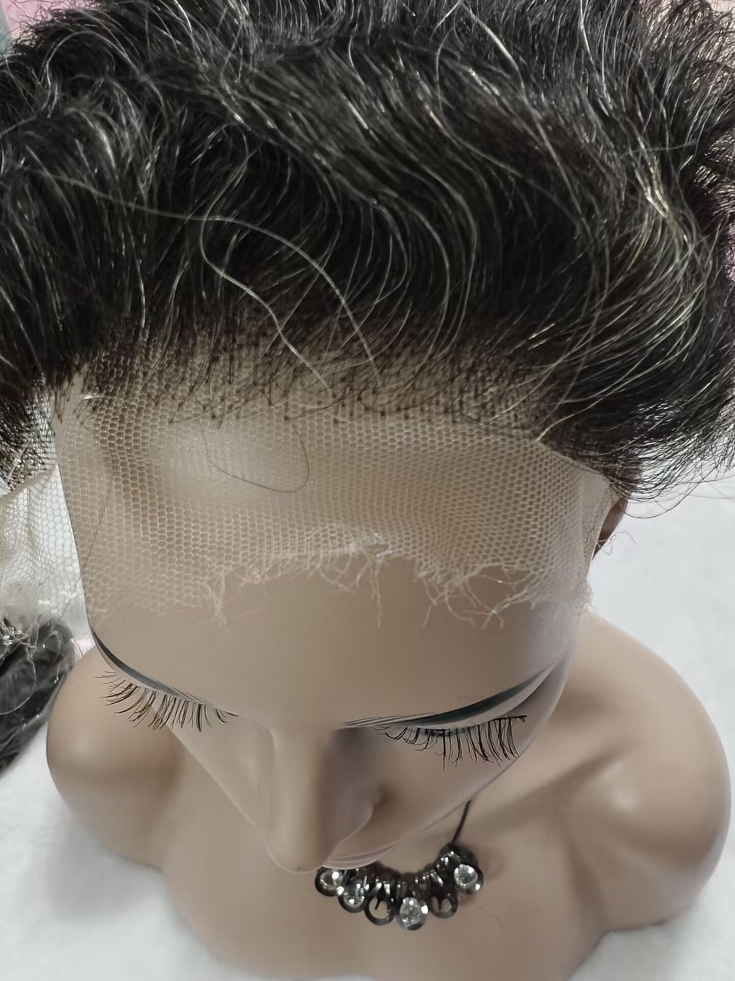 Raw body wavy Salt and Pepper Gray Human Hair 4x4 0.10mm Ultra-thin HD Lace Closures body wavy Grey Human Hair Bundles 50% Grey Mixed Black Color 1 closure. Virgin Hair Weave Extensions Can be Dyed and Styled by Clytie