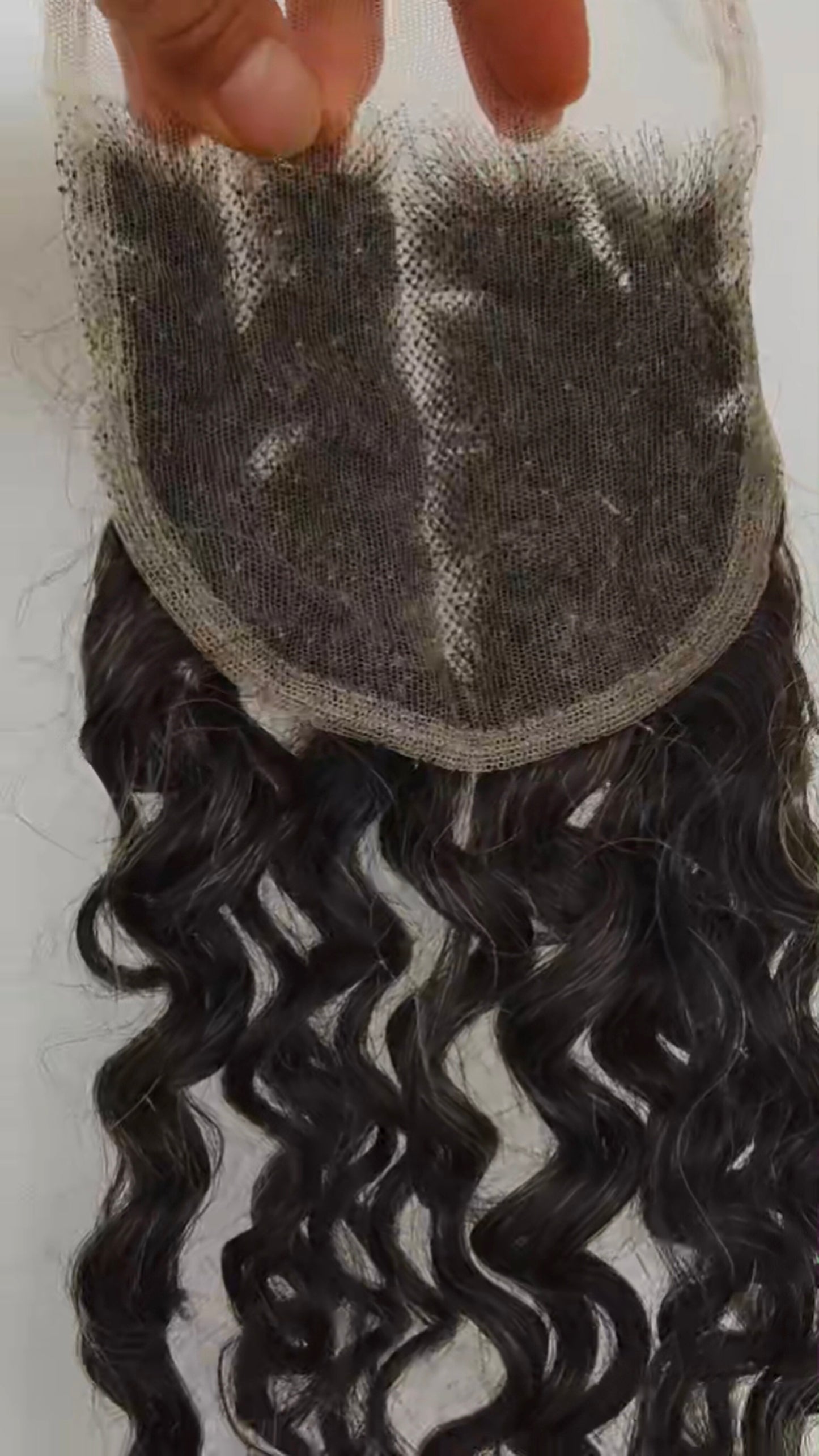 Raw Curly Salt and Pepper Gray Human Hair 4x4 0.10mm Ultra-thin HD Lace Closures Tight Curly Grey Human Hair Bundles 50% Grey Mixed Black Color 1 closure. Virgin Hair Weave Extensions Can be Dyed and Styled by Clytie