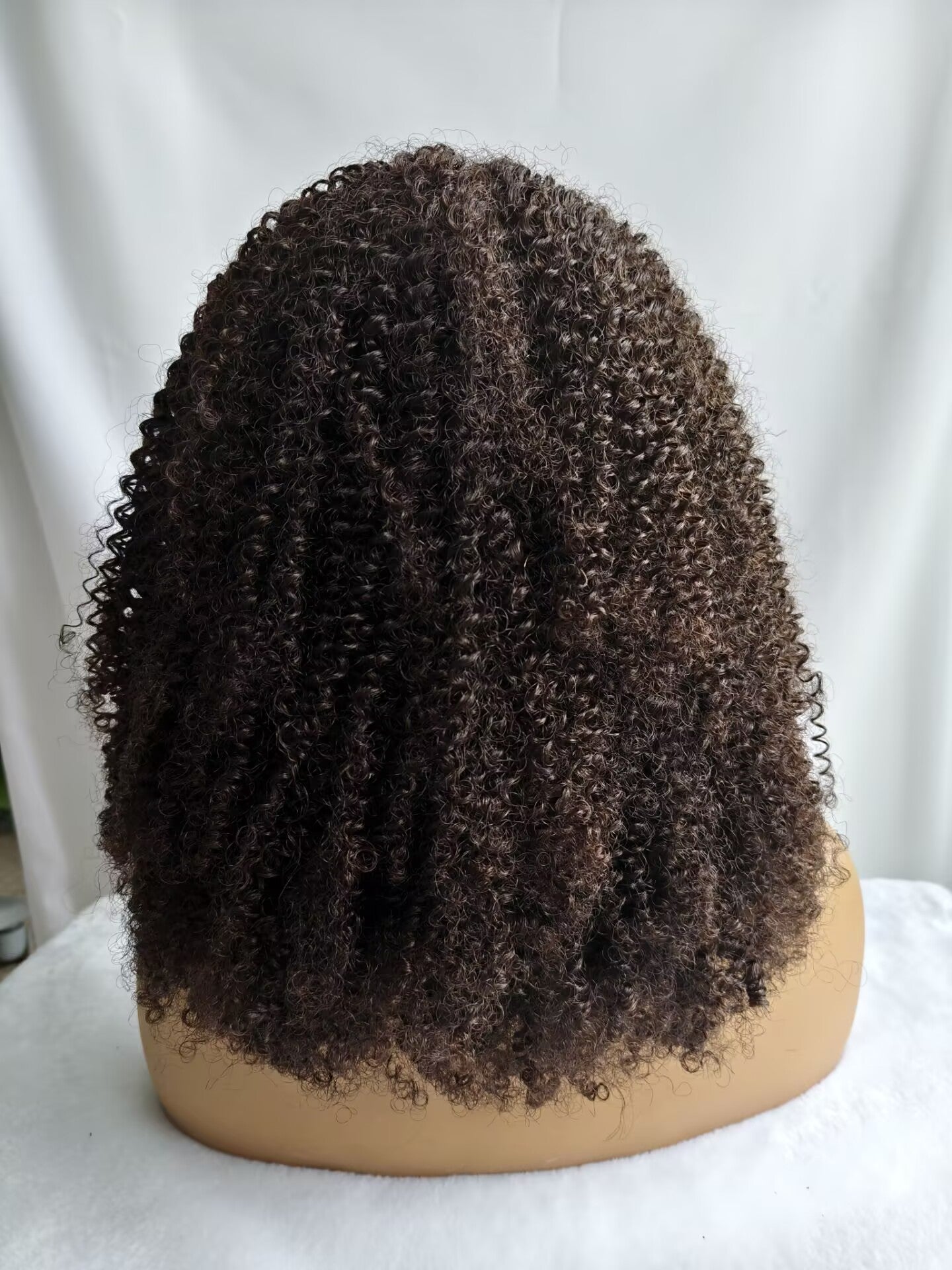 Clytie Raw 3c4a Kinky Curly Half Wig Human Hair Wigs , 100% One Donor Cuticle Aligned Human Hair