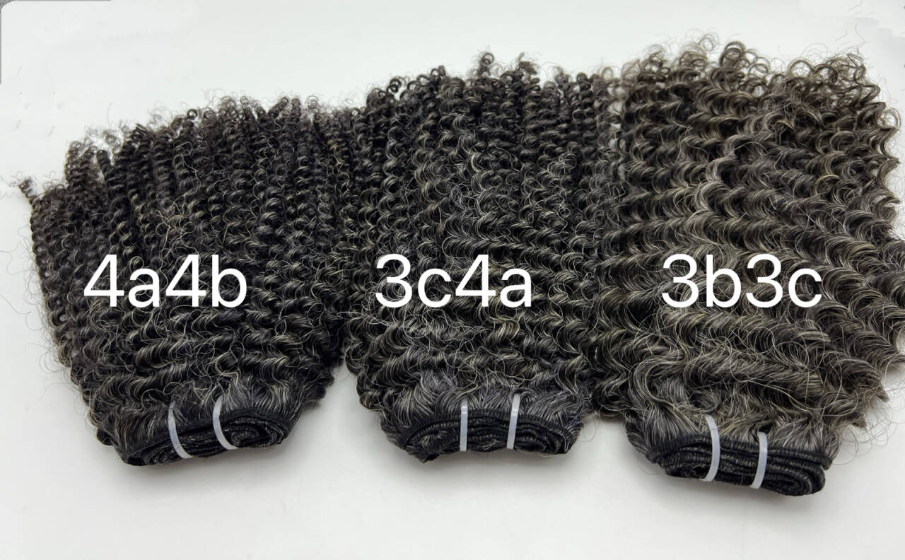 Raw Curly Salt and Pepper Gray Human Hair Bundles tight Curly Grey Human Hair Bundles 50% Grey Mixed Black Color 1 Bundle Virgin Hair Weave Extensions Can be Dyed and Styled by Clytie