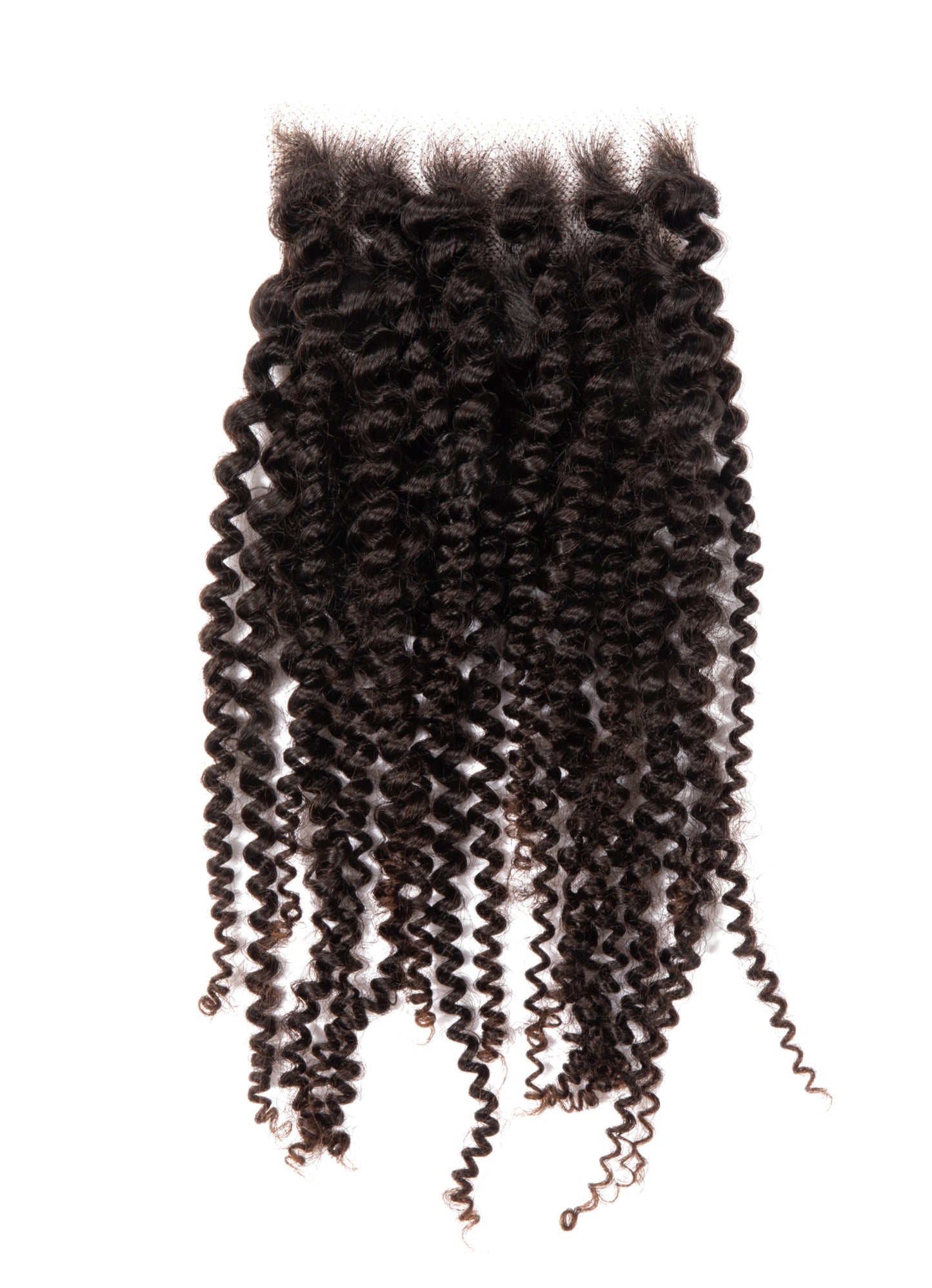 raw 3c 4a kinky curly HD transparent closure natural color-100% raw one donor hair