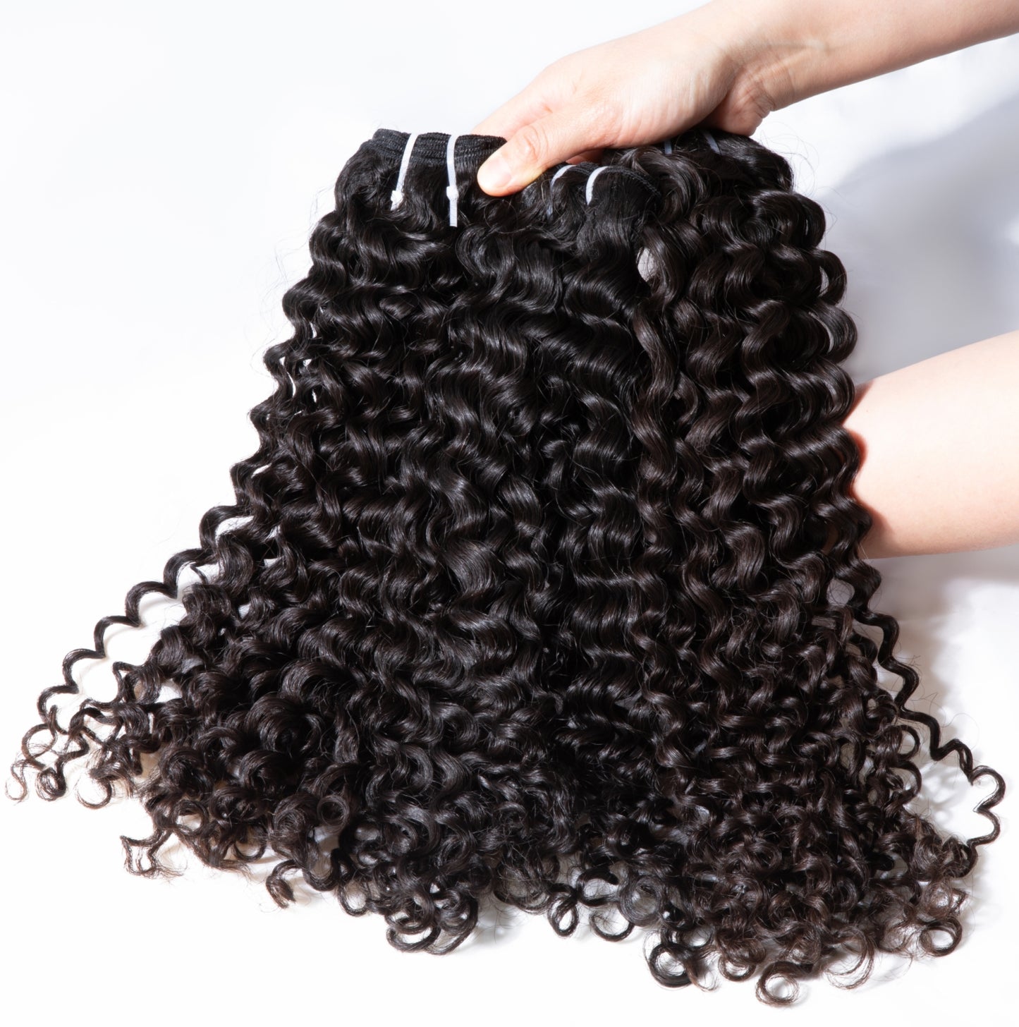 Last 5 Years Raw tight Curly Human Hair Bundles Natural Color, One Donor Deep Curly Raw Virgin Human Hair Bundle