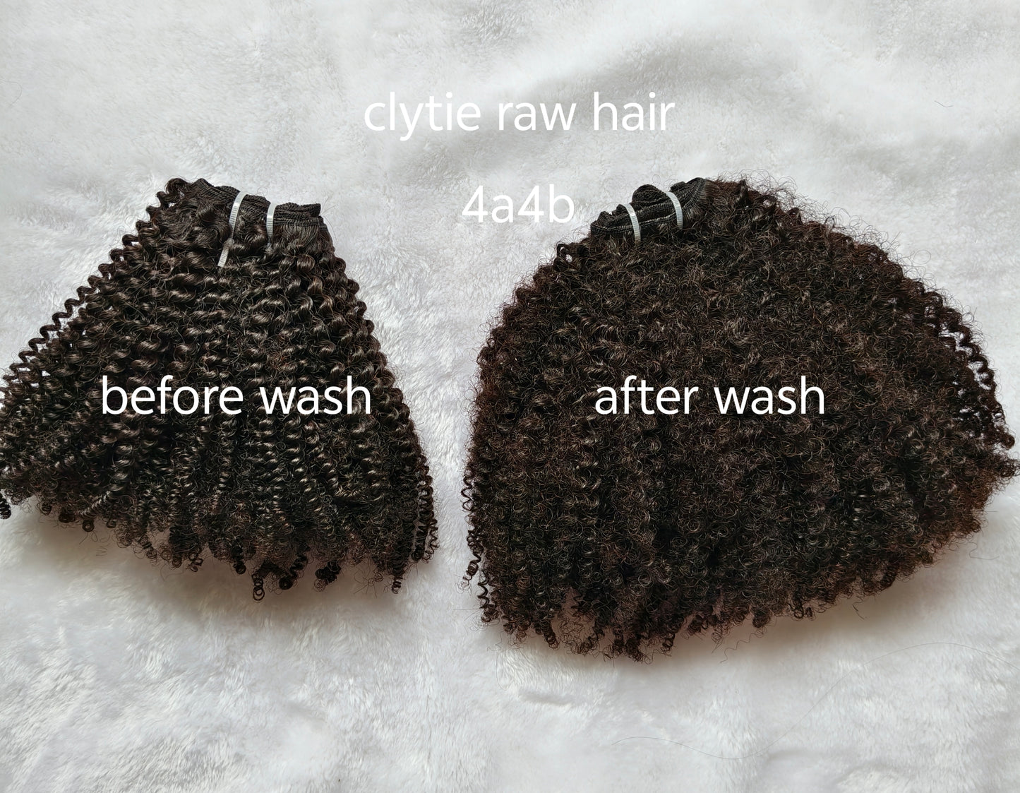 4a 4b kinky curly bundles, 100% raw one donor human hair
