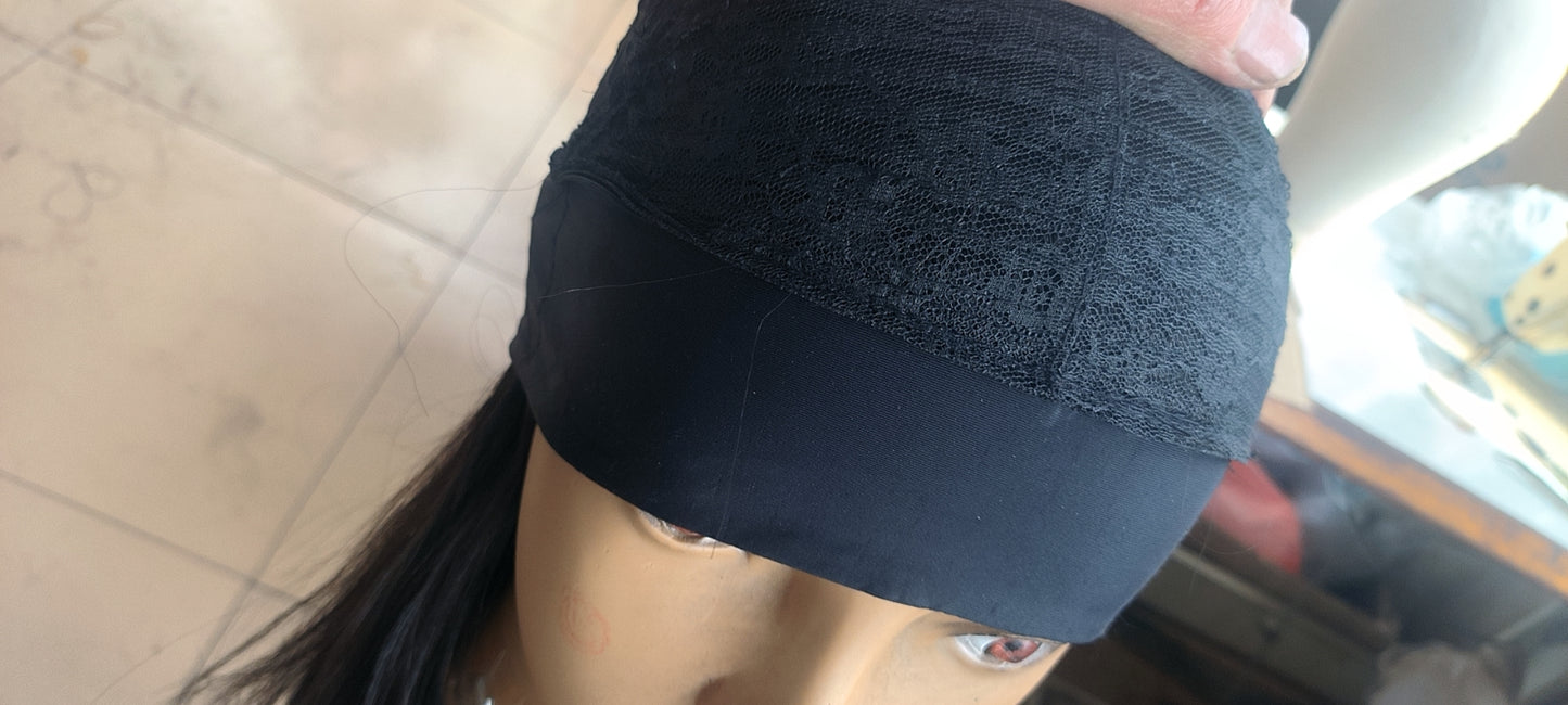 Raw light yaki headband human hair wigs 180% density