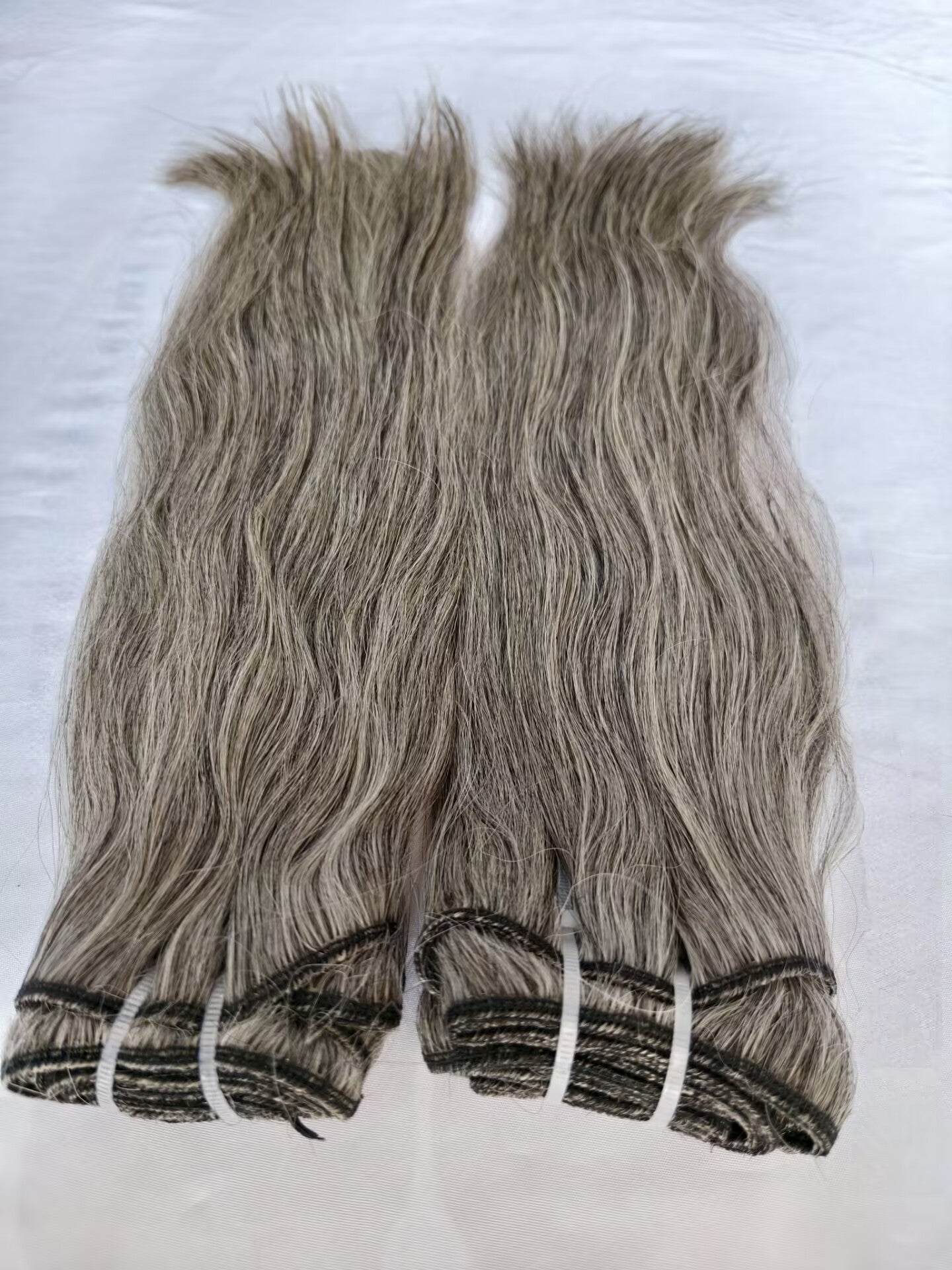 Clytie Raw 80% Grey Natural Wavy Salt and Pepper Gray Human Hair 1 Bundle Human Hair Bundles Grey Mixed Black Color One Donor Hair Factory