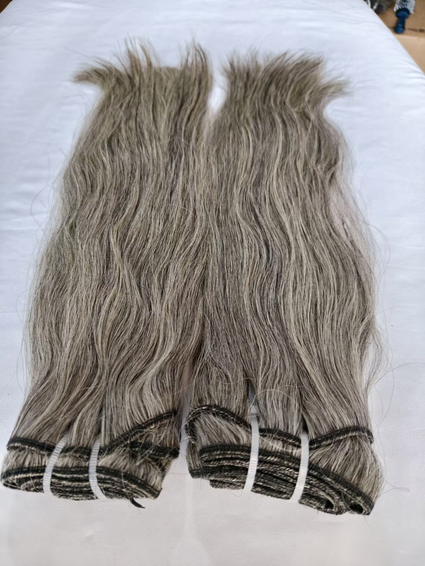 Clytie Raw 80% Grey Natural Wavy Salt and Pepper Gray Human Hair 1 Bundle Human Hair Bundles Grey Mixed Black Color One Donor Hair Factory