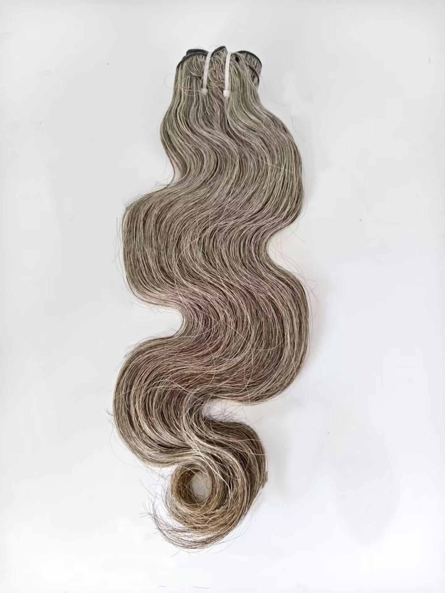 80% Grey Clytie Raw Body Wave Salt and Pepper Gray Human Hair 1 Bundle Human Hair Bundles Grey Mixed Black Color One Donor Hair Factory