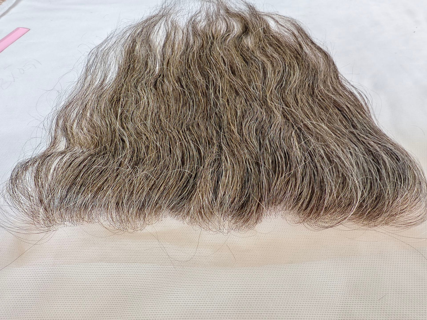 Raw natural straight  Salt and Pepper Gray Human Hair 13x4 0.10mm Ultra-thin medium brown lace Closures straight Grey Human Hair Bundles 80% Grey Mixed Black Color 1 closure.  Virgin Hair straight Extensions Can be Dyed and Styled by Clytie