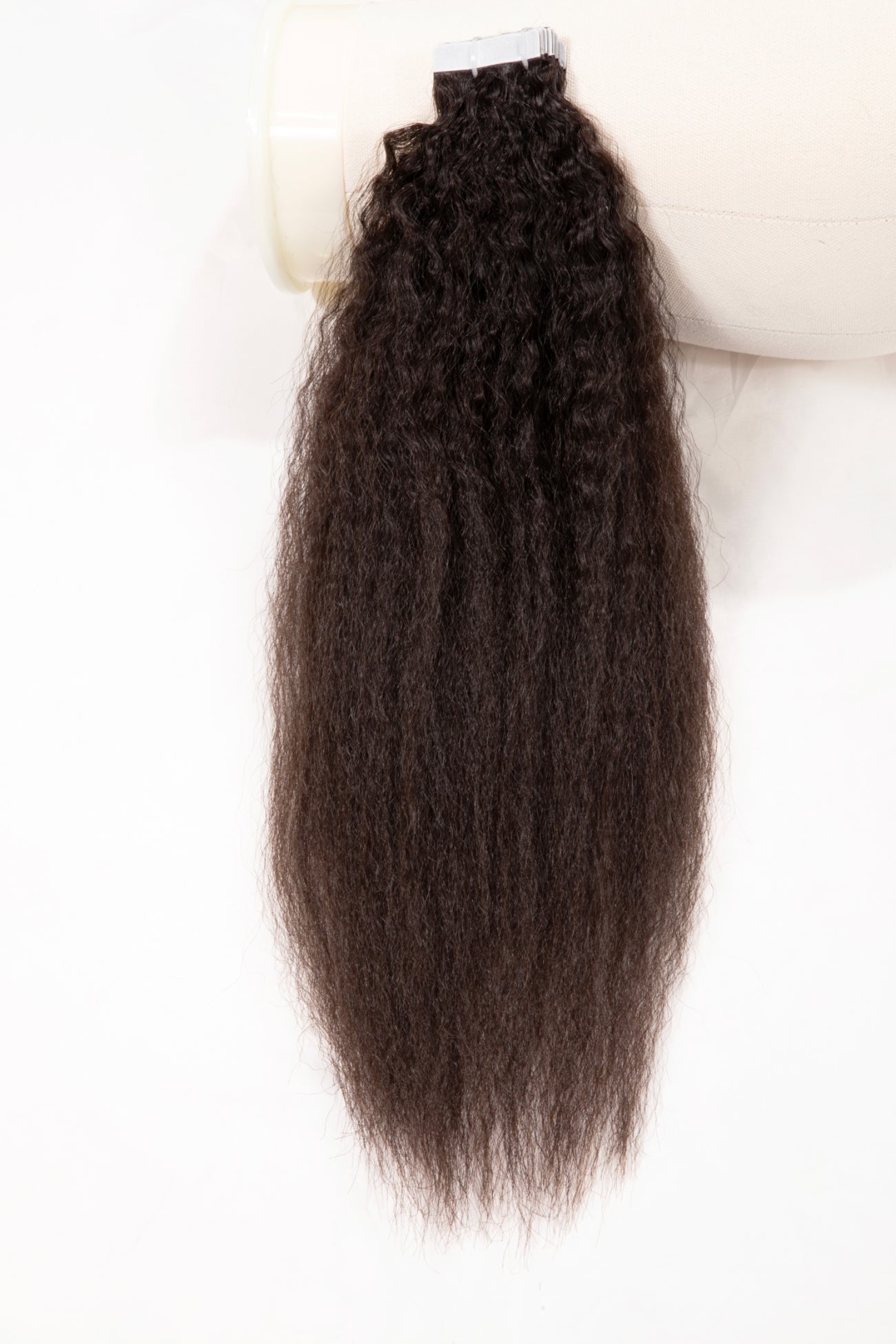 raw kinky straight tape ins extension, real one donor human hair tape extensions