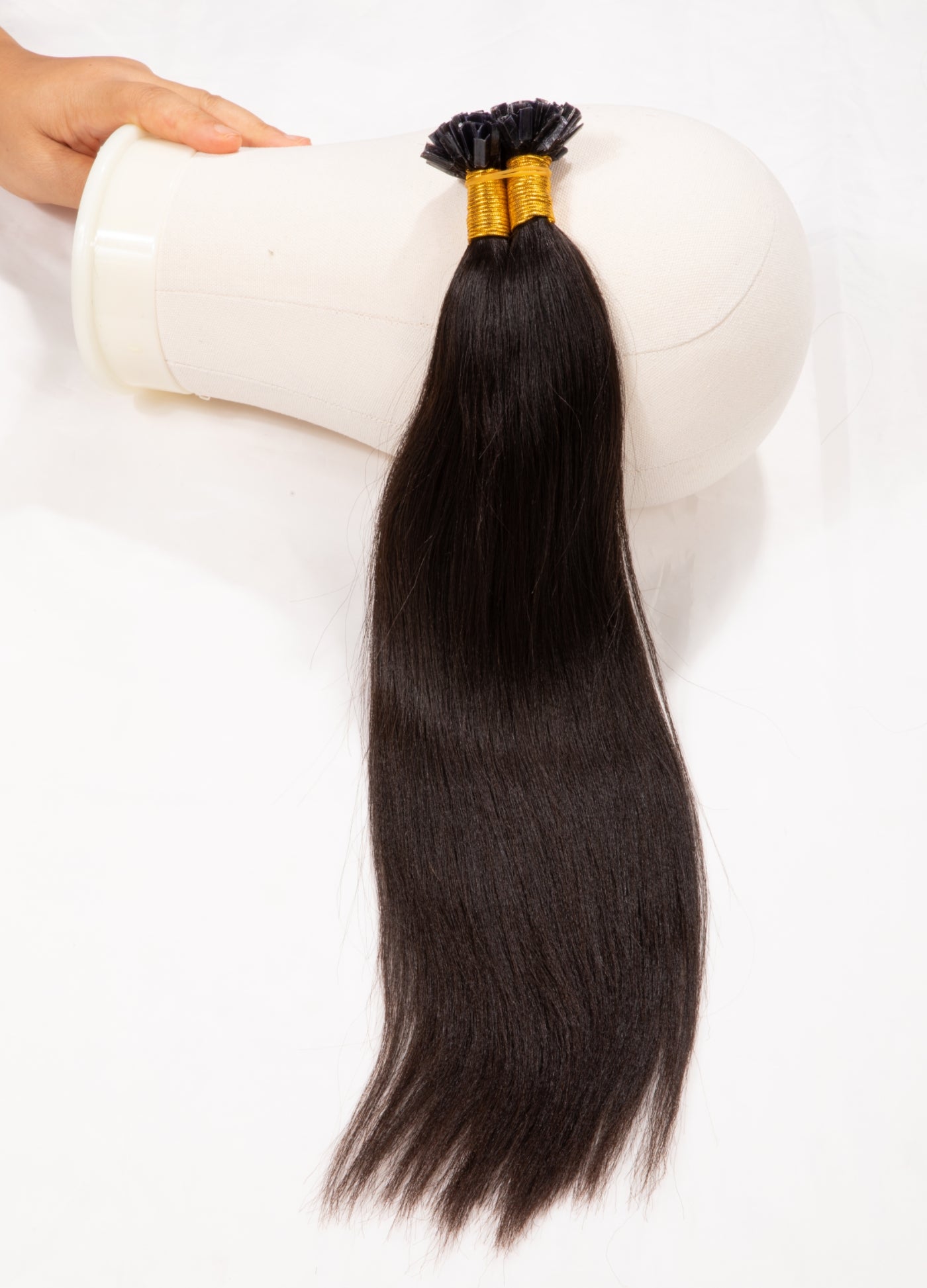 Raw Yaki Straight K Tips - One Donor Human Hair Flat U / V / Tip Extensions