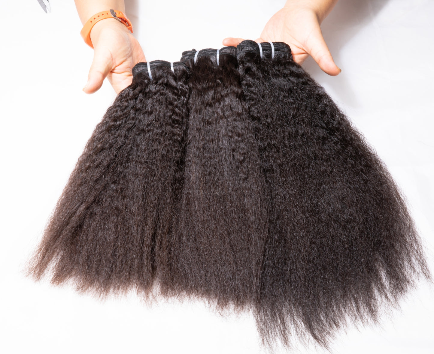 Raw kinky straight One Donor Cambodian Hair Virgin Human Hair Weave Extensions