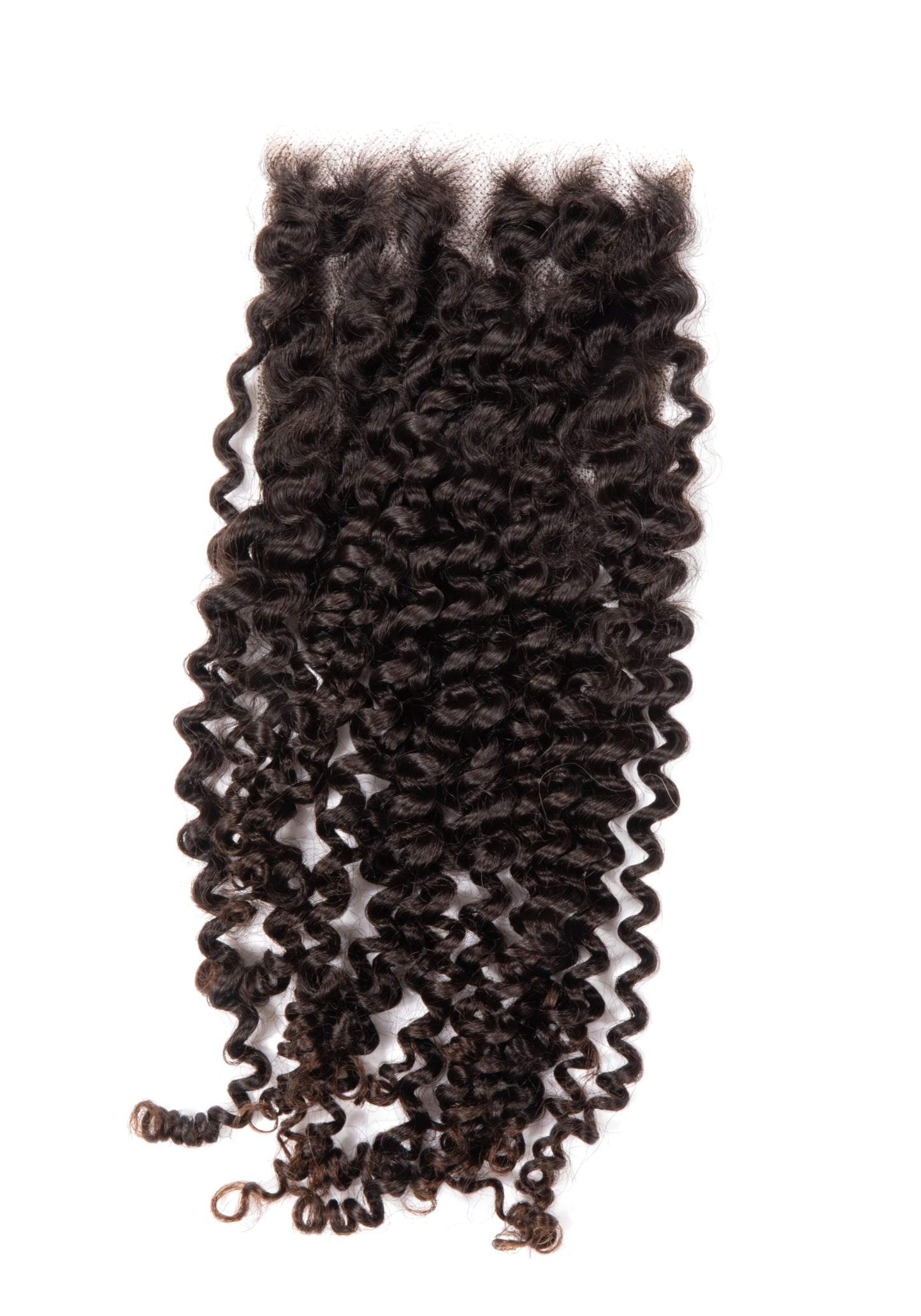 raw 3b 3c kinky curly HD transparent closure natural color-100% raw one donor hair