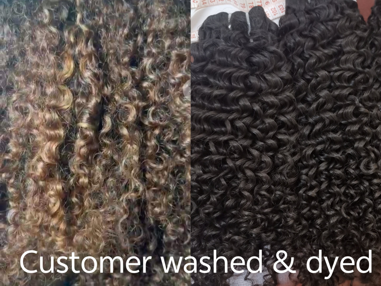 3b 3c kinky curly Raw Human Hair Clip Ins-Seamless and Classic