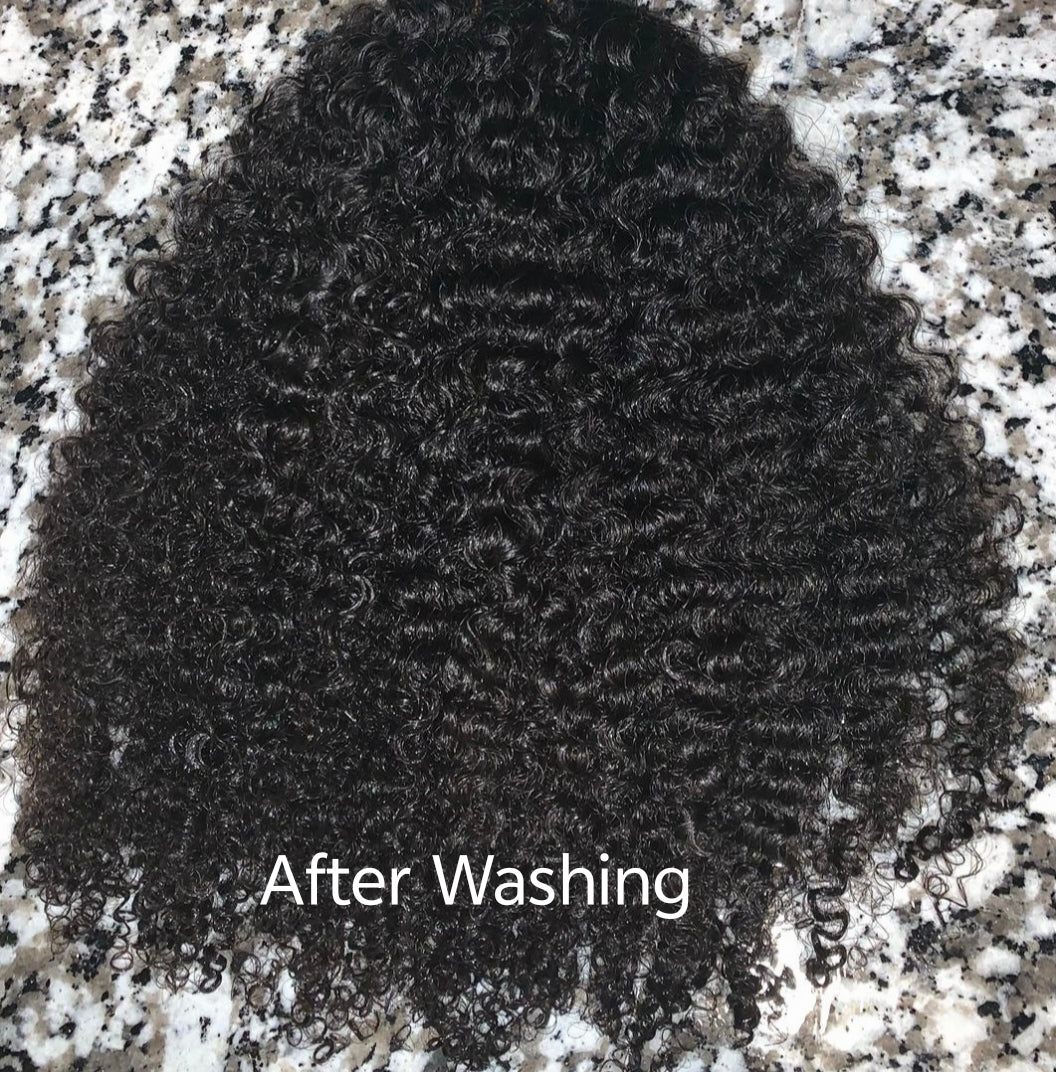 Raw 3c 4a kinky curly Keratin I Tips - One Donor Human Hair Extensions