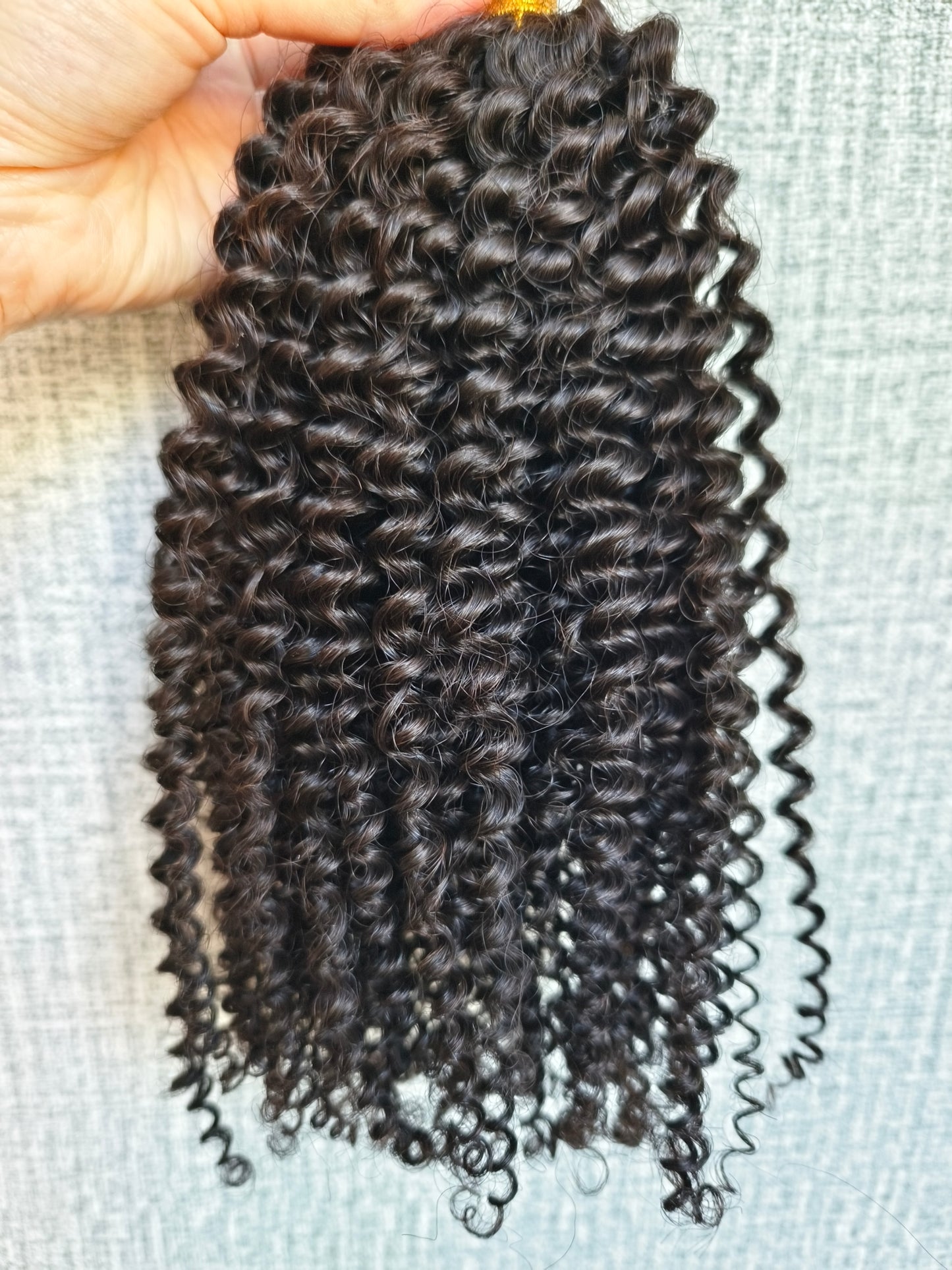 Raw 3c 4a Kinky Curly K Tips - One Donor Human Hair Flat U / V / Tip Extensions