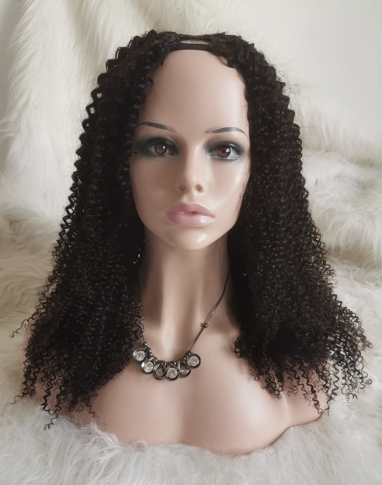 Raw 3c 4a kinky curly U wig V part human hair wigs , 100% one donor cuticle aligned human hair