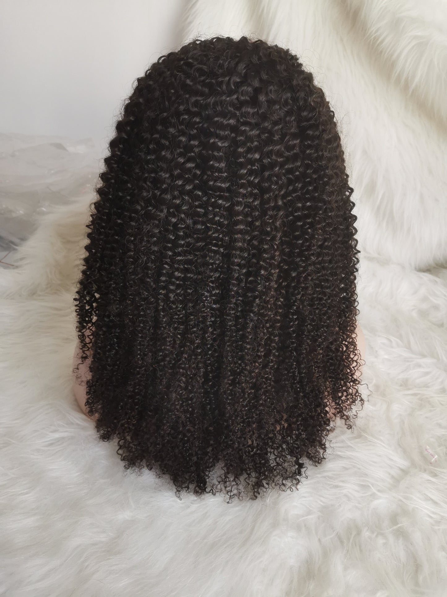 Raw 3c 4a kinky curly U wig V part human hair wigs , 100% one donor cuticle aligned human hair