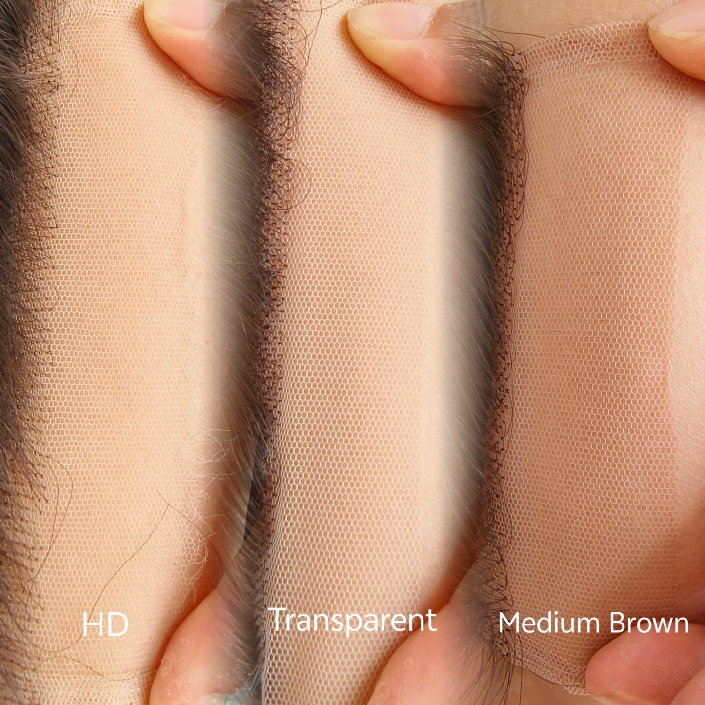 raw curly HD transparent closure natural color-100% raw one donor hair