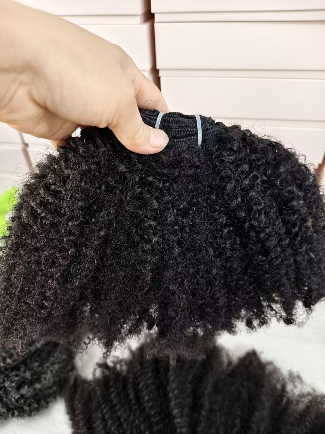 Raw 4a4b Kinky Curly K Tips - One Donor Human Hair Flat U / V / Tip Extensions