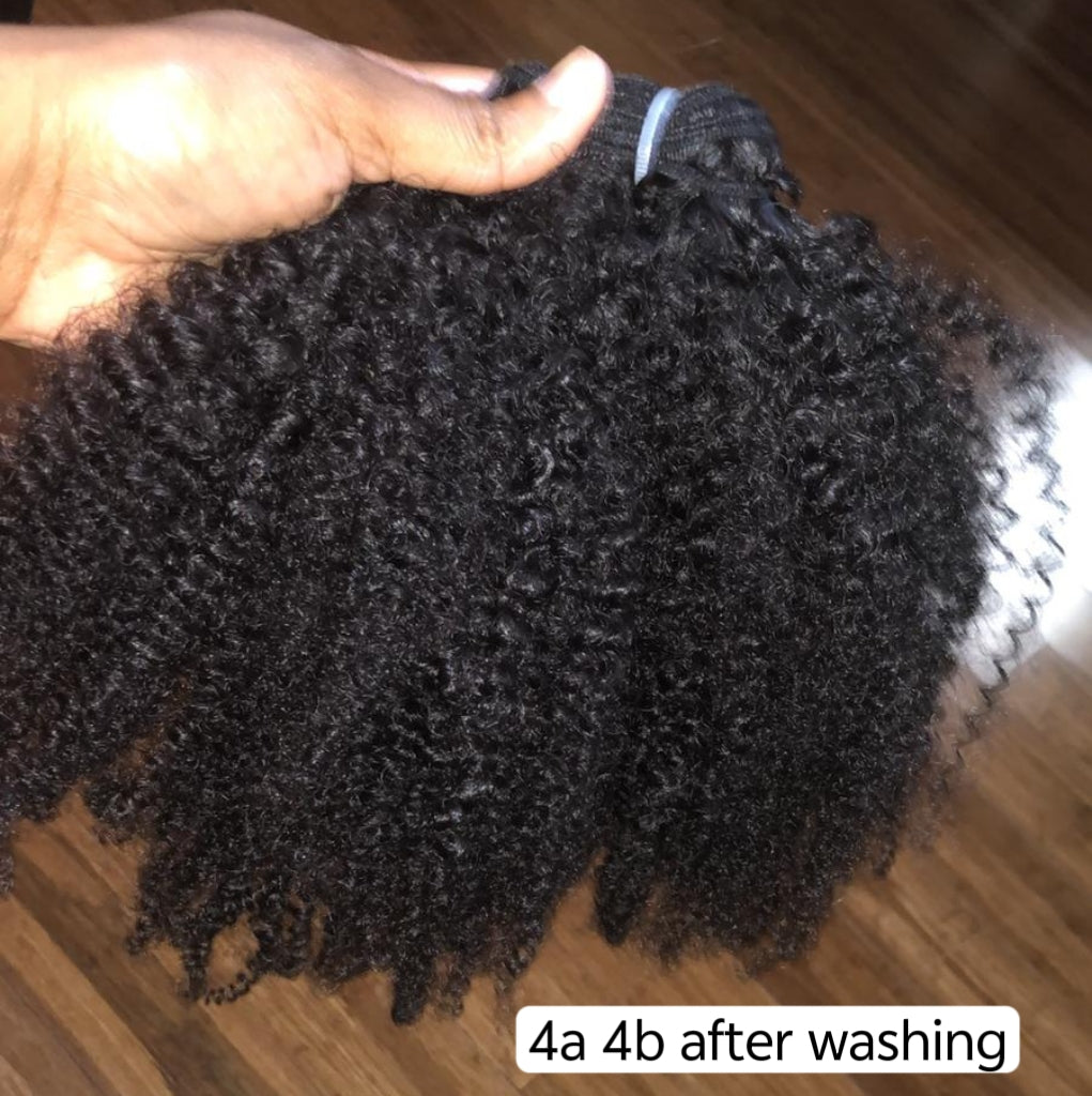 Raw 4a 4b afro kinky curly Keratin I Tips - One Donor Human Hair Extensions