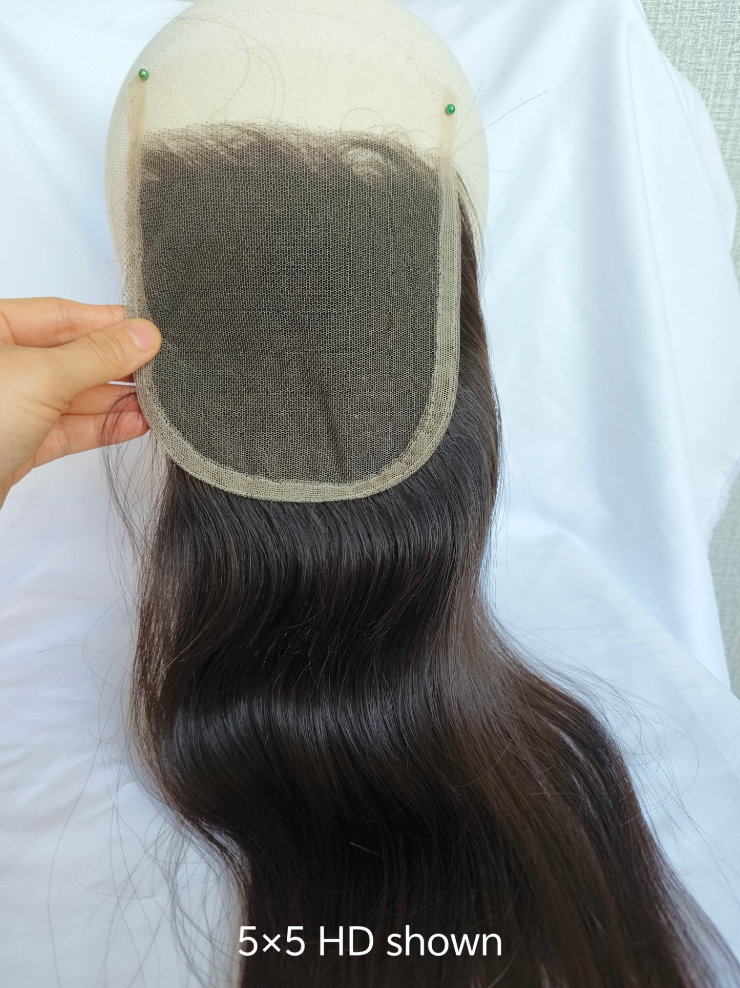 raw straight closure natural color-100% raw unprocessed one donor hair