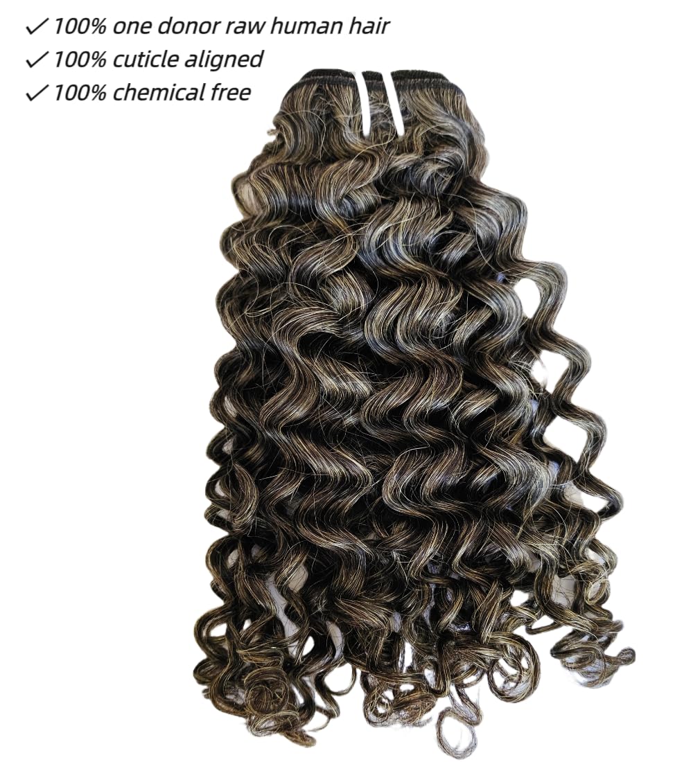 Raw Curly Salt and Pepper Gray Human Hair Bundles Jerry Curly Grey Human Hair Bundles 50% Grey Mixed Black Color 1 Bundle  Virgin Hair Weave Extensions Can be Dyed and Styled by Clytie