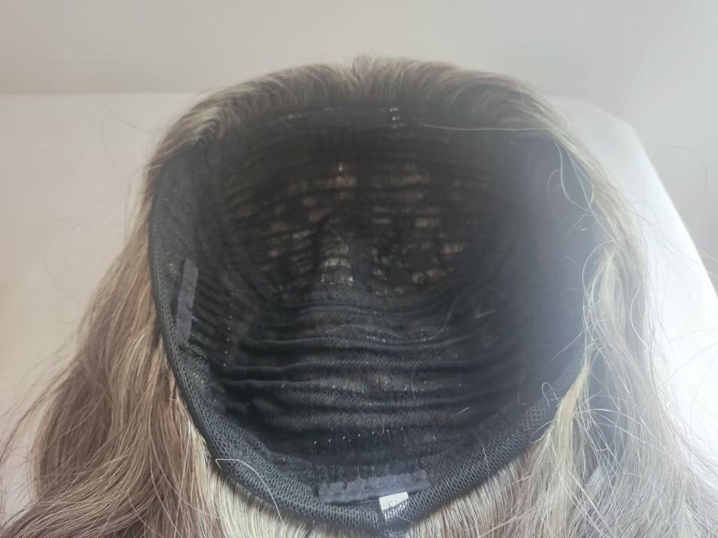 Clytie Raw 80% Grey  Body Wave Salt and Pepper Gray Half Wig  Human Hair Wigs , 100% One Donor Cuticle Aligned Human Hair