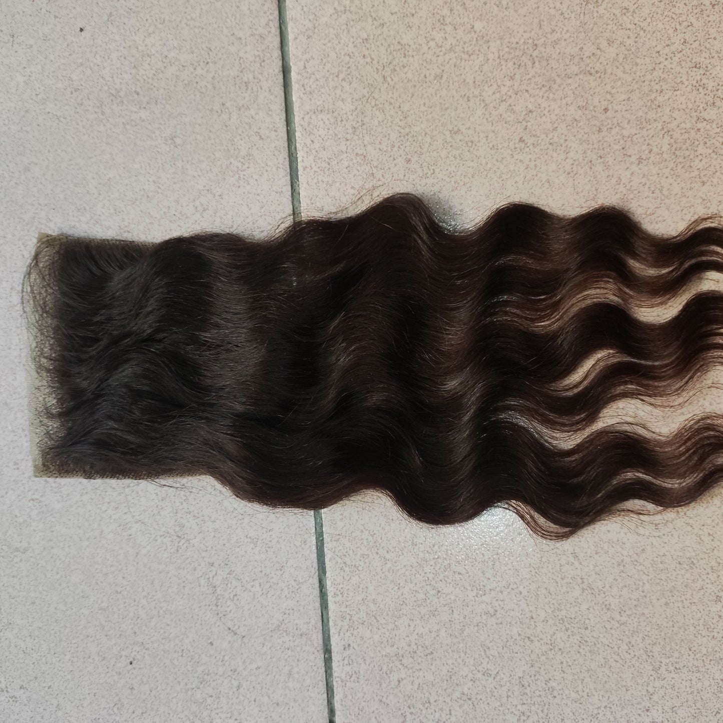 Clytie natural brown hair raw hair closure 4inx4in meidum brown lace 8in