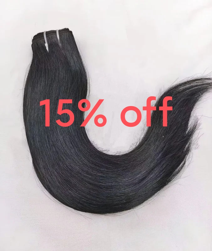 Last 5 Years Jet Black Raw Straight Human Hair Bundles  #1 Color, Unprocessed One Donor Silky Straight Raw Virgin Human Hair Bundle