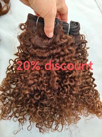 Last 5 Years Raw Curly Human Hair Bundles Color randomly , One Donor Curly Raw Virgin Human Hair Bundle
