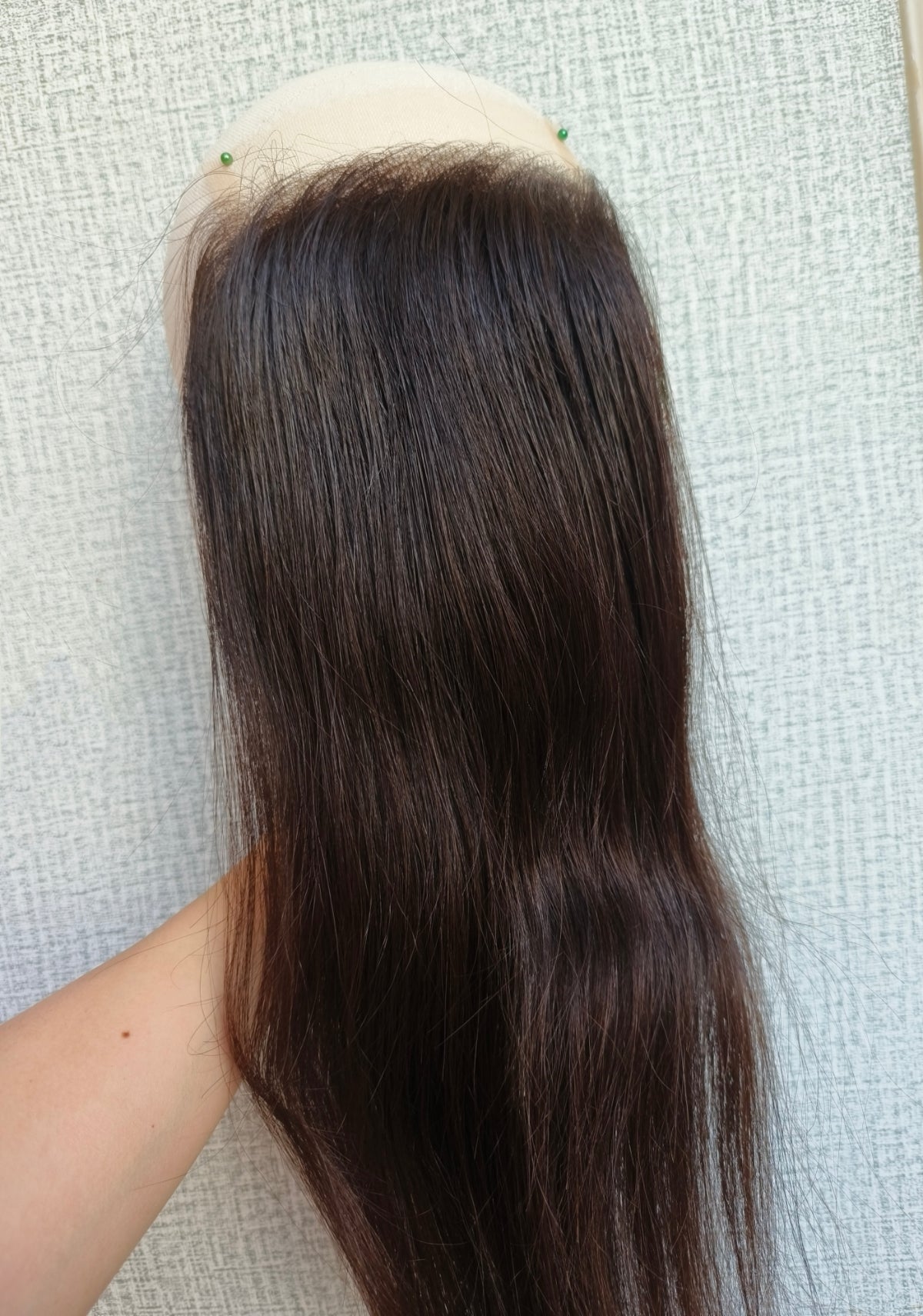 raw straight closure natural color-100% raw unprocessed one donor hair