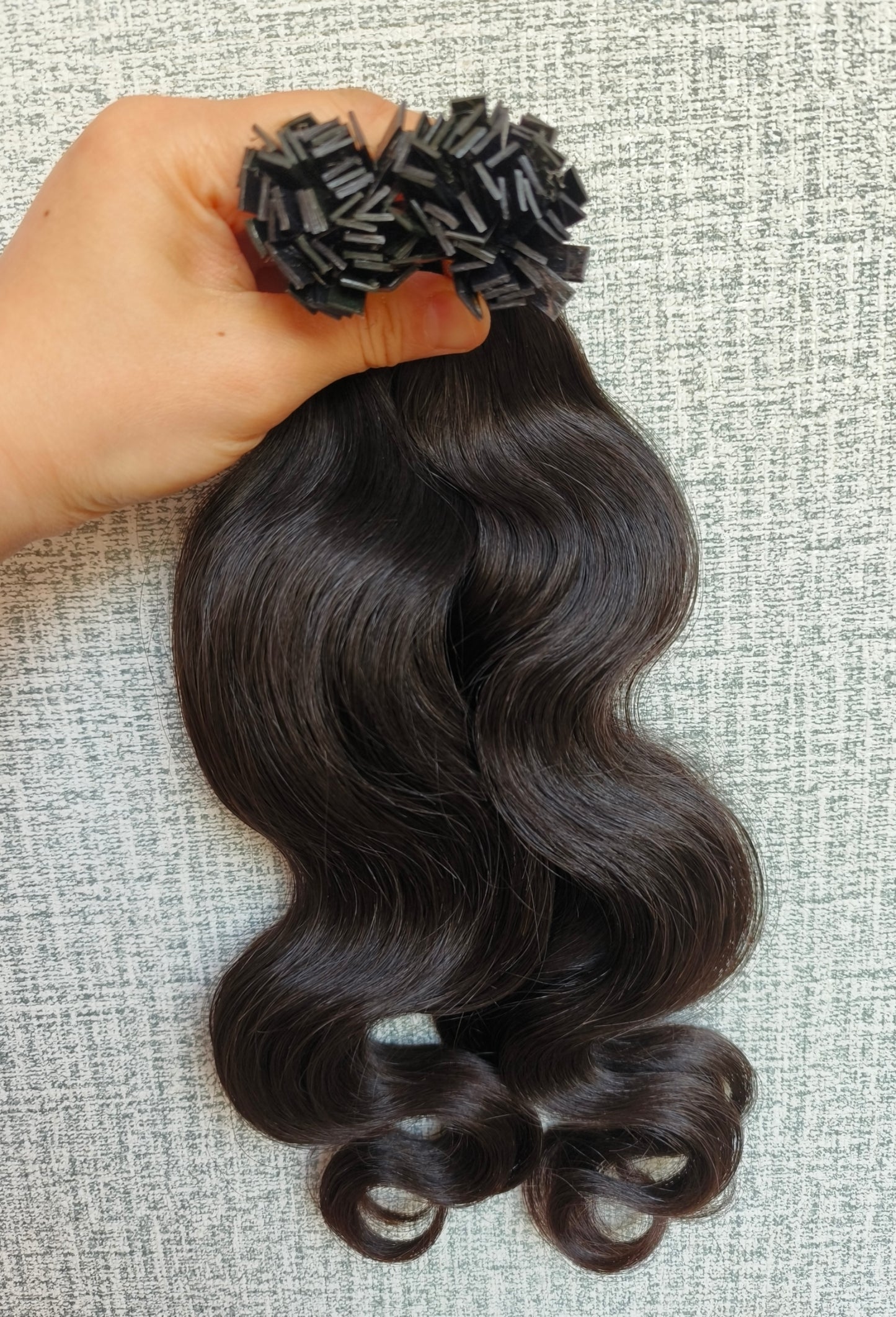 Raw Body wave K Tips - One Donor Human Hair Flat U / V / Tip Extensions