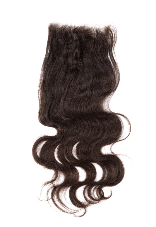 raw body wave HD transparent closure natural color-100% raw one donor hair