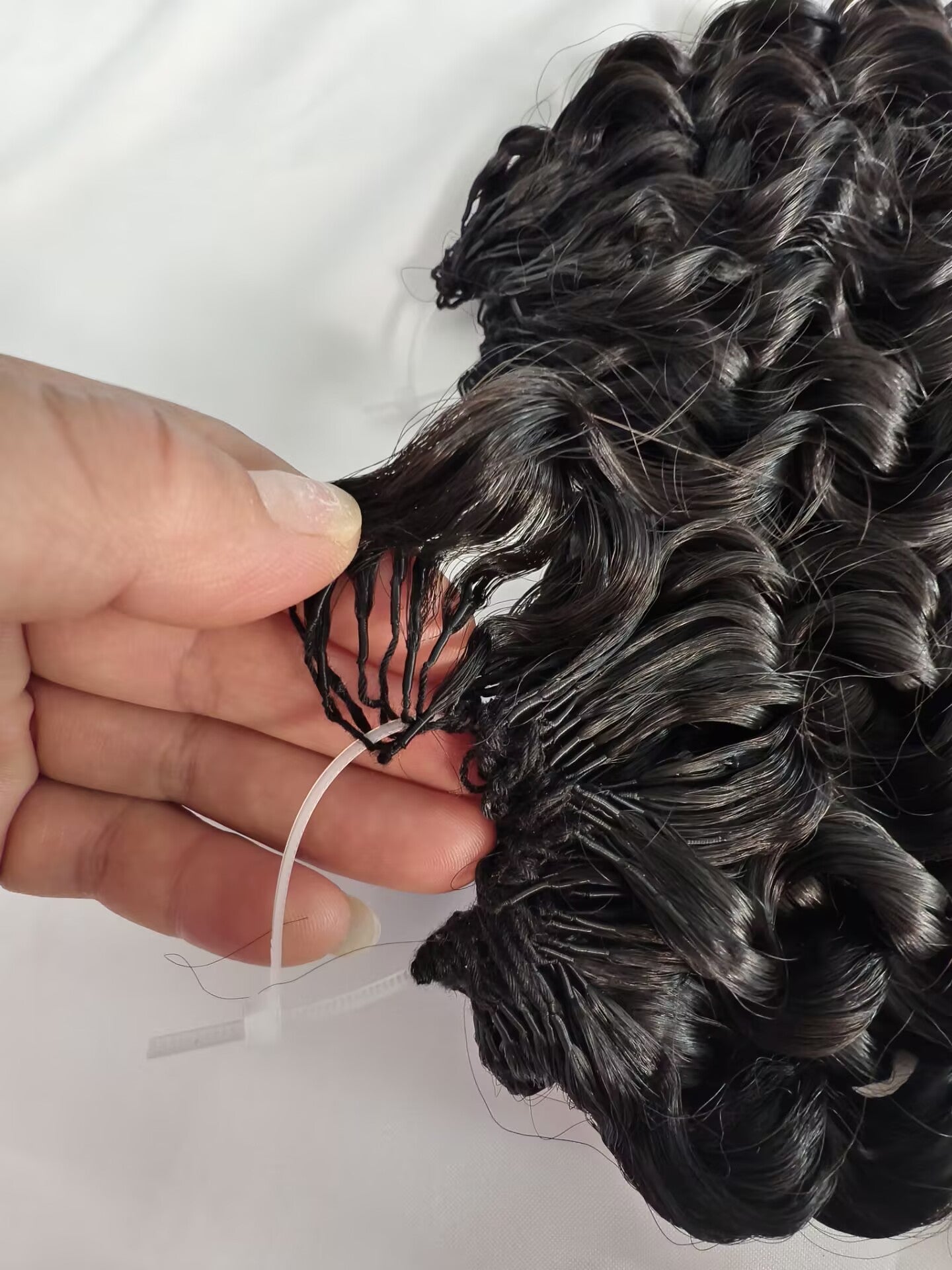 Raw The New Feather Crochet Human Hair Extensions Tight Curly -One Donor Human Hair Deep Curly