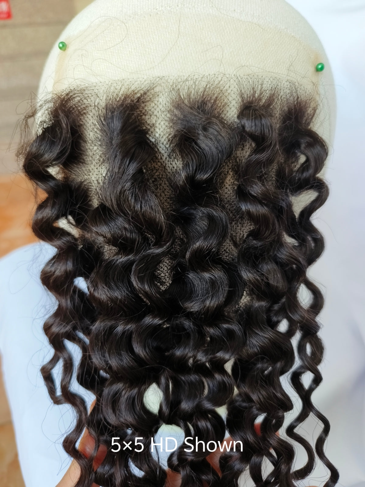 raw curly HD transparent closure natural color-100% raw one donor hair