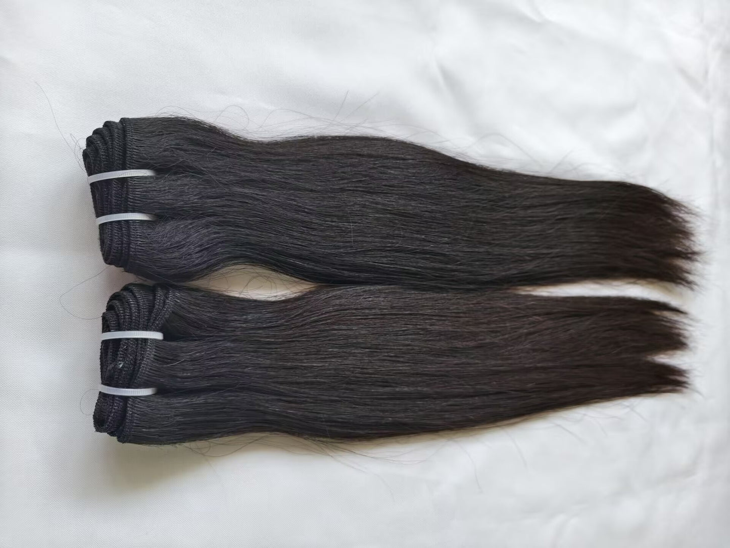 Double Drawn Straight Hair Last 5 Years Raw Straight Human Hair Bundles Natural Color, One Donor  Double Drawn Straight Raw Virgin Human Hair Bundle