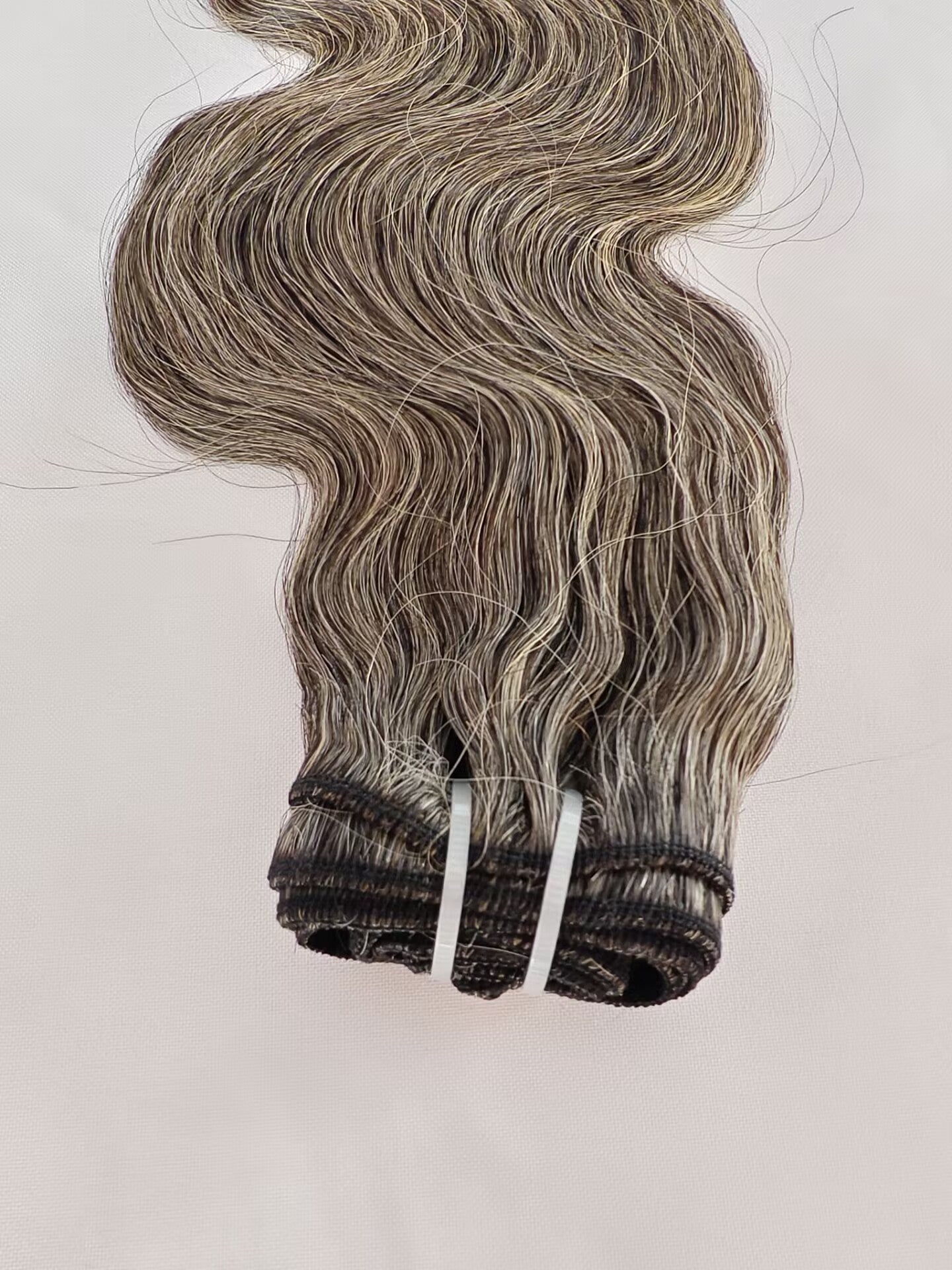 80% Grey Clytie Raw Body Wave Salt and Pepper Gray Human Hair 1 Bundle Human Hair Bundles Grey Mixed Black Color One Donor Hair Factory