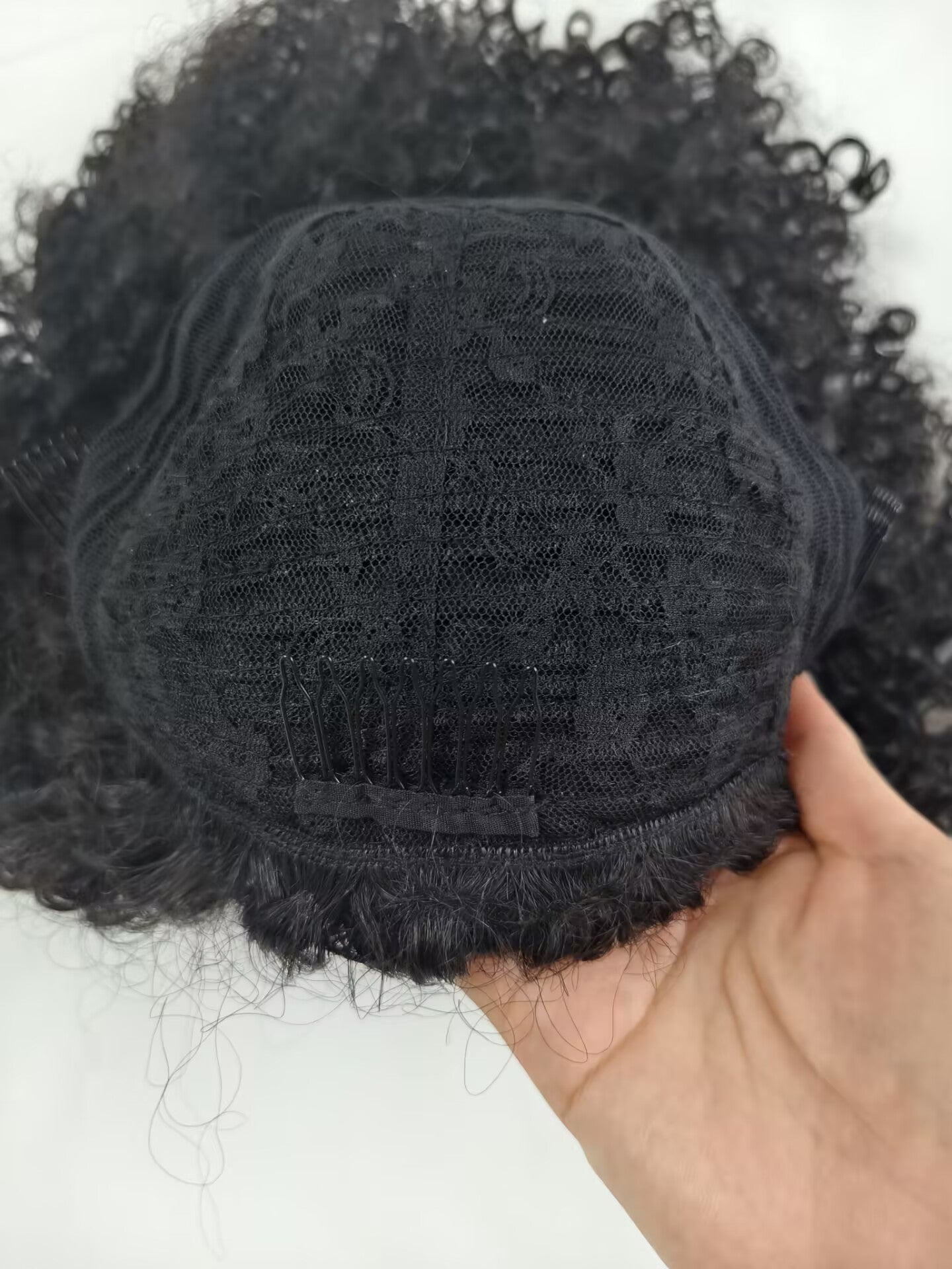 Clytie Raw 3b3c Jerry Curly Half Wig  Human Hair Wigs , 100% One Donor Cuticle Aligned Human Hair