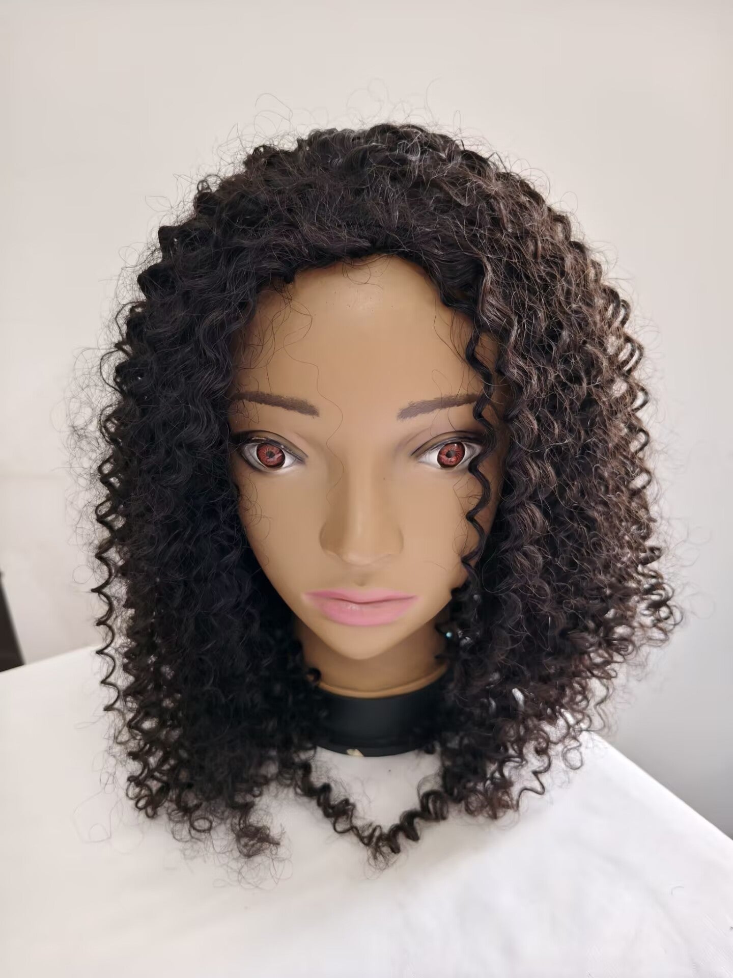 Clytie Raw 3b3c Jerry Curly Half Wig  Human Hair Wigs , 100% One Donor Cuticle Aligned Human Hair