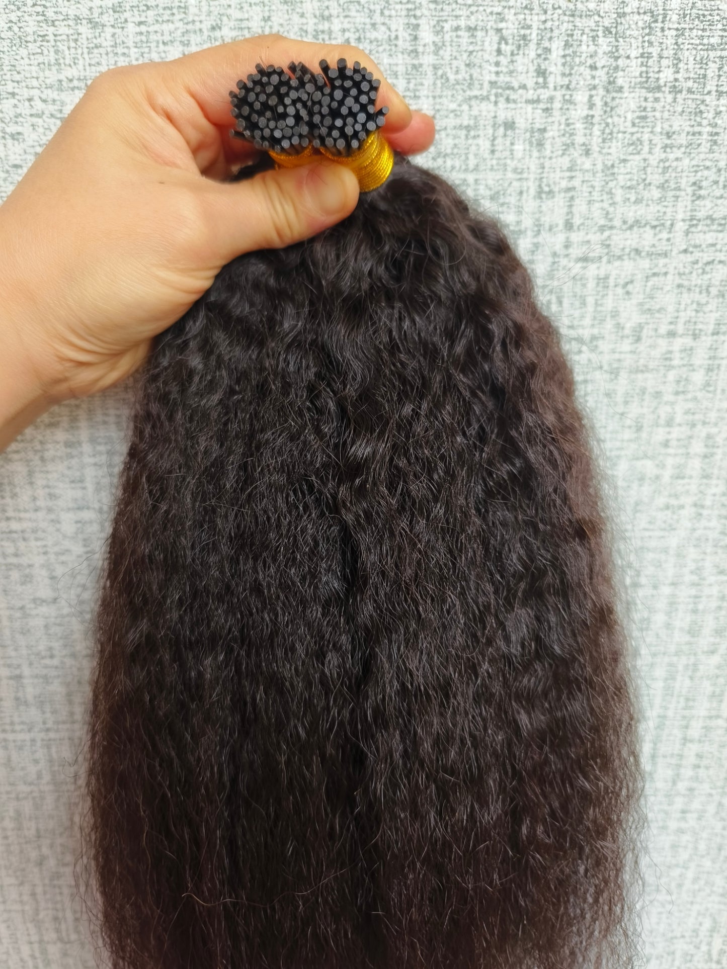 Raw Kinky Straight Keratin I Tips - One Donor Human Hair Extensions