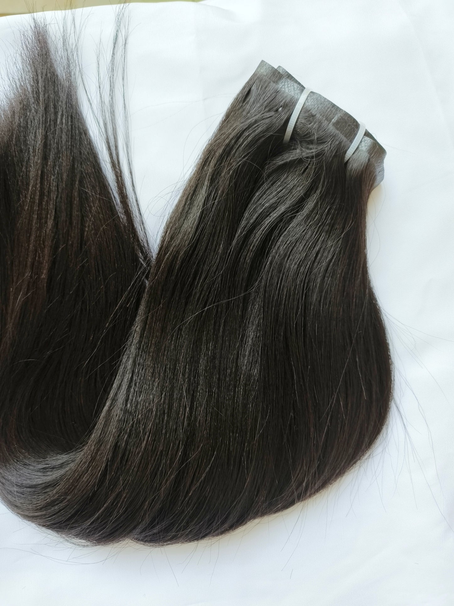 Clytie Yaki Straight Raw Human Hair Clip Ins-Seamless and Classic ,invisible edge clip ins hair extensions