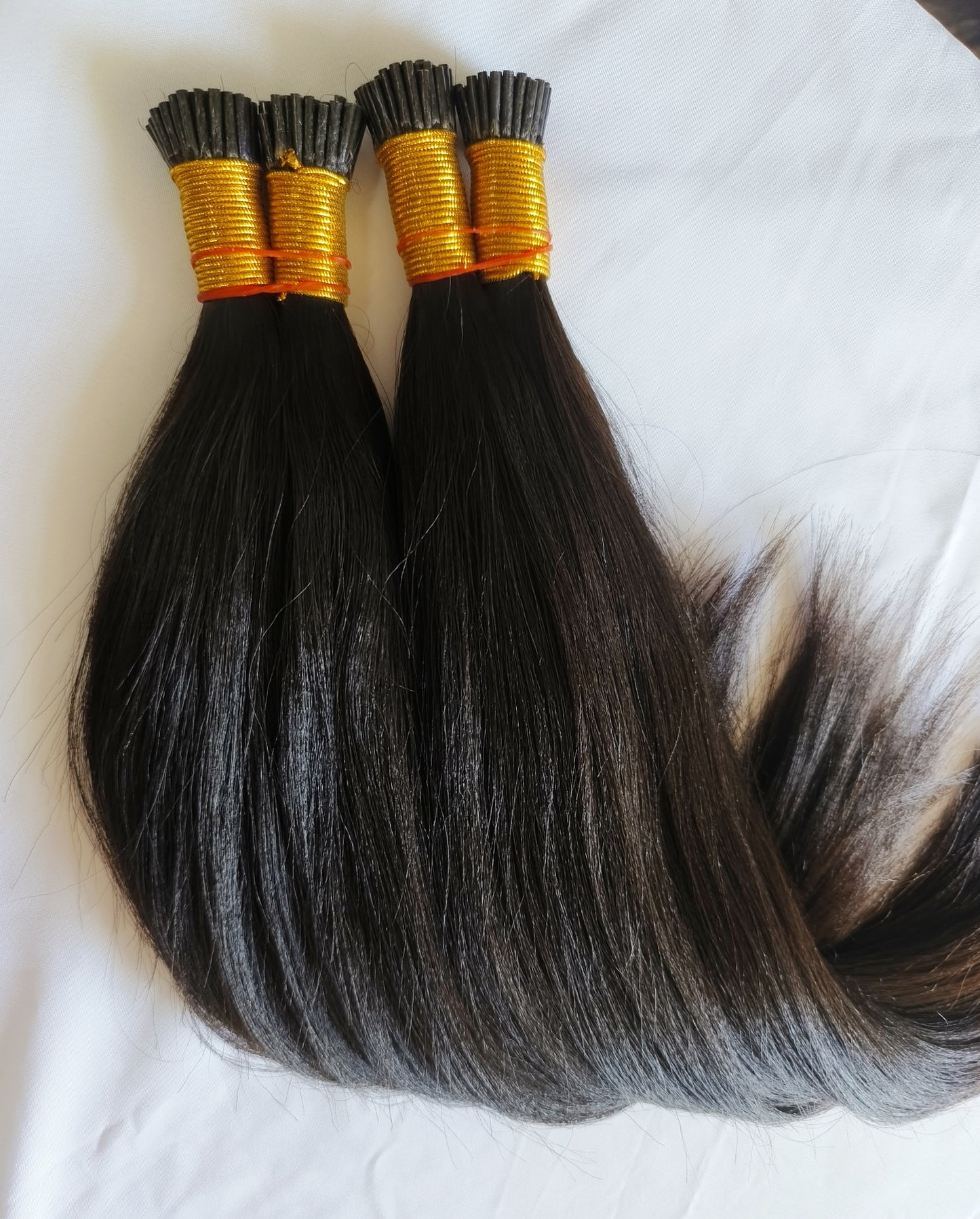 Raw Light Yaki Straight Keratin I Tips - One Donor Human Hair Extensions