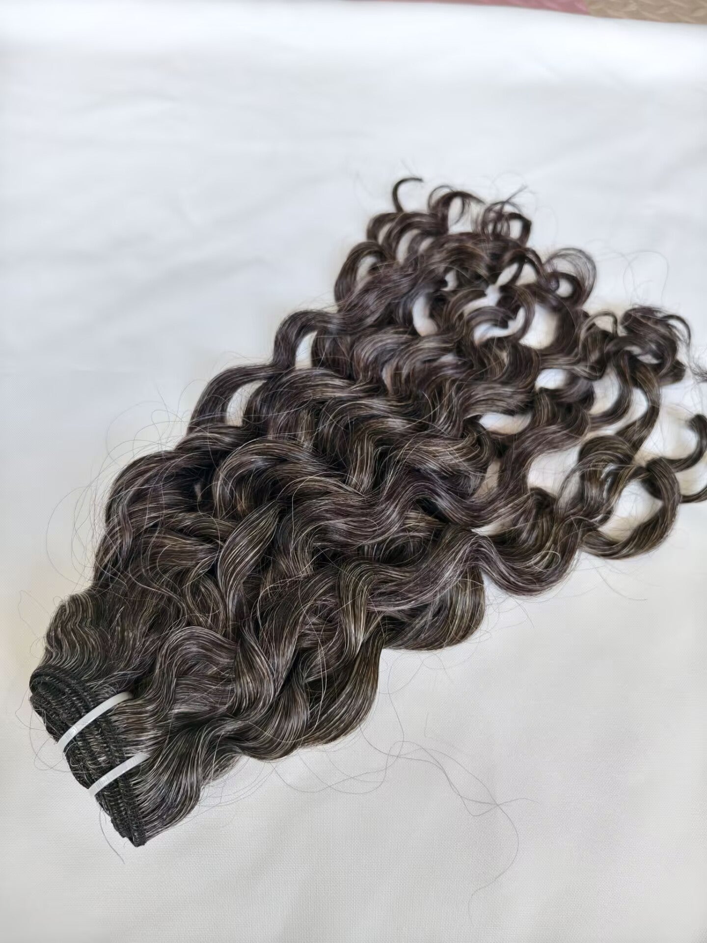Raw Loose Curly Salt and Pepper Gray Human Hair Bundles Curly Grey Human Hair Bundles 50% Grey Mixed Black Color 1 Bundle  Virgin Hair Weave Extensions Can be Dyed and Styled by Clytie