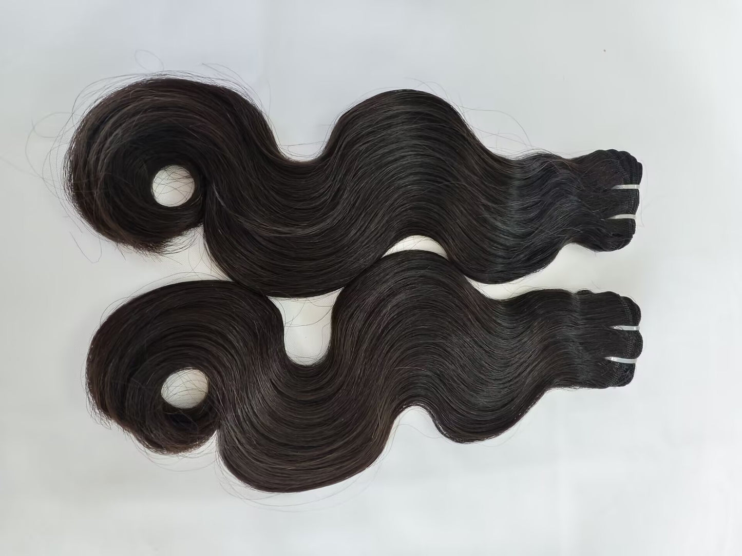 Double Drawn Body Wavy hair Last 5 Years Raw Body Wave Human Hair Bundles Natural Color, One Donor  Double Drawn Wavy Raw Virgin Human Hair Bundle